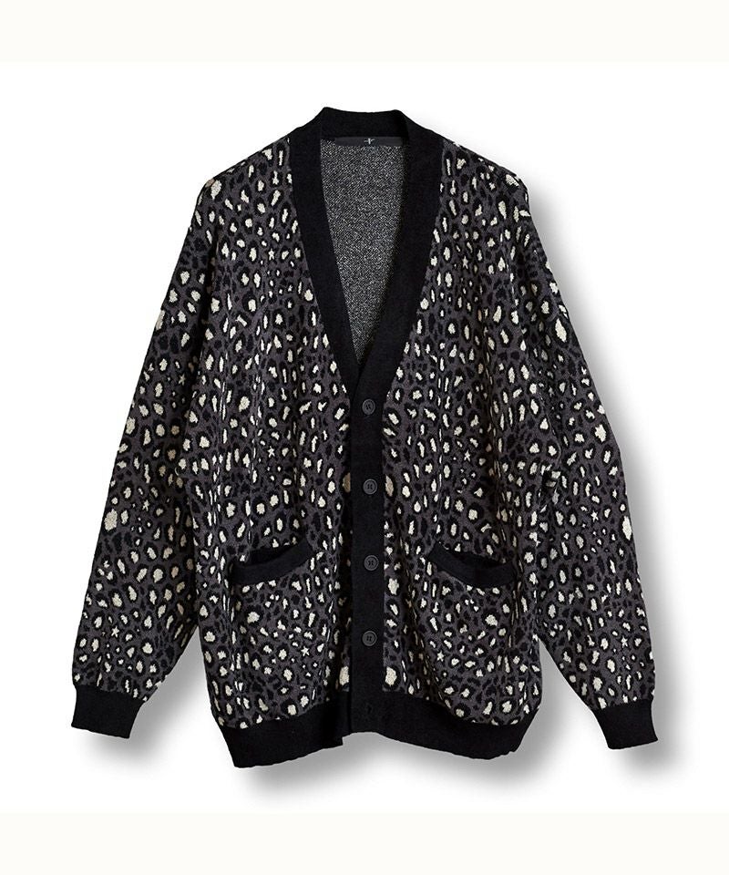 50%OFF【NO ID.(ノーアイディー)】 ﾚｵﾊﾟｰﾄﾞｼﾞｬｶﾞｰﾄﾞC-D カーディガン