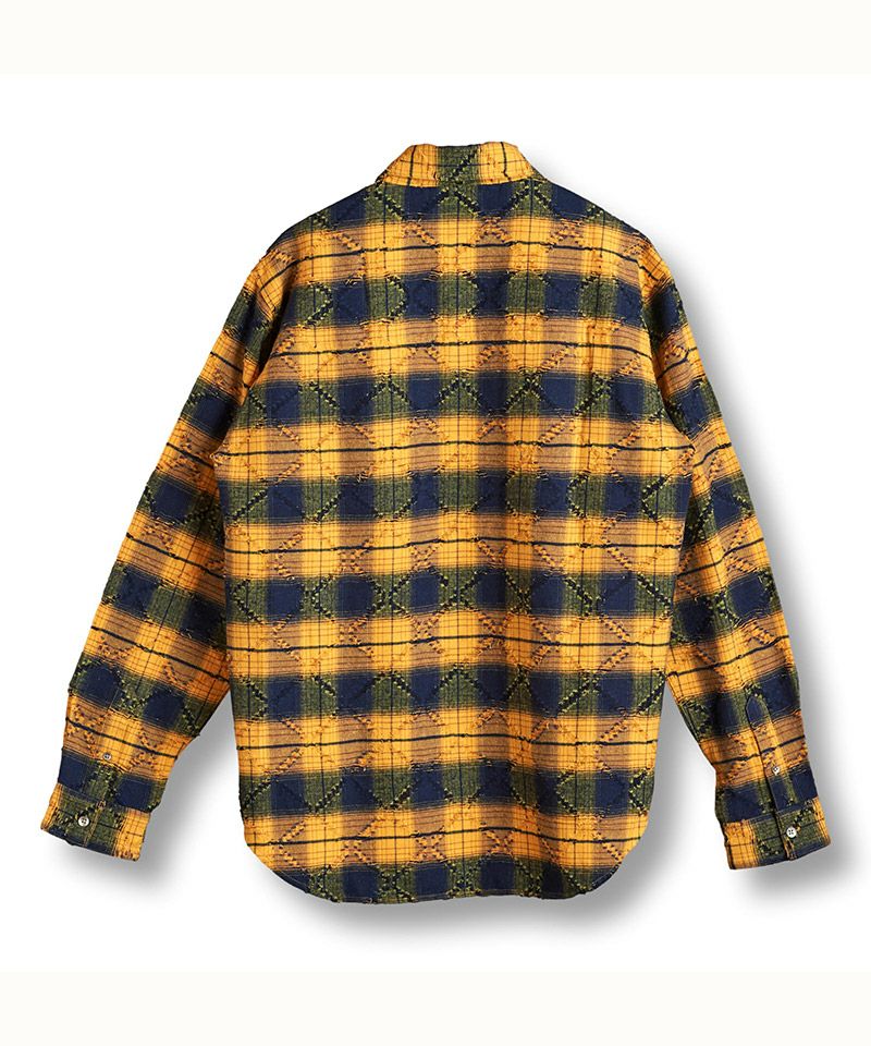 50%OFF【NO ID.(ノーアイディー)】 ﾁｪｯｸBIG-SH シャツ(855006-873S