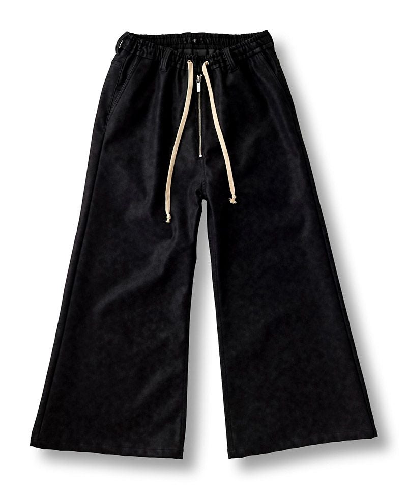 50%OFF【NO ID.(ノーアイディー)】 ｼﾝｾﾃｨｯｸﾚｻﾞｰﾜｲﾄﾞﾌﾚｱPT パンツ