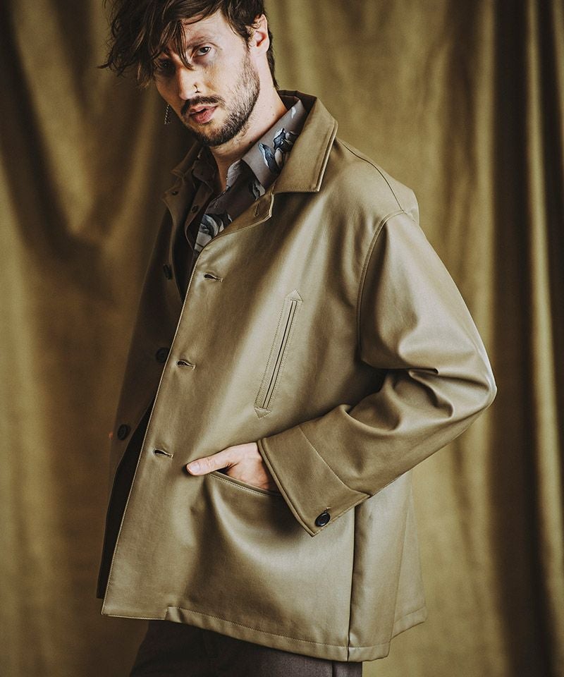 Magine(マージン) シープレザーカーコート Magine（マージン）の「LAMB LEATHER CAR COAT:ラムレザー カーコート