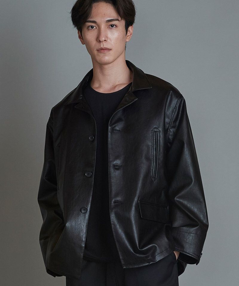 50s最終価格 マッキーノコート レザージャケット カーコート NIGEL CABOURN（ナイジェルケーボン） [TIME SALE] ジープコート
