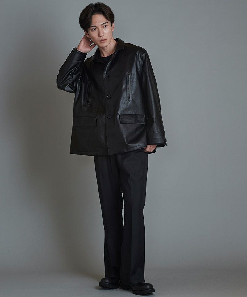 サブサエティー　ピーコート　ブラック Subciety（サブサエティ） ブルゾン アウター Fireman clasp blouson