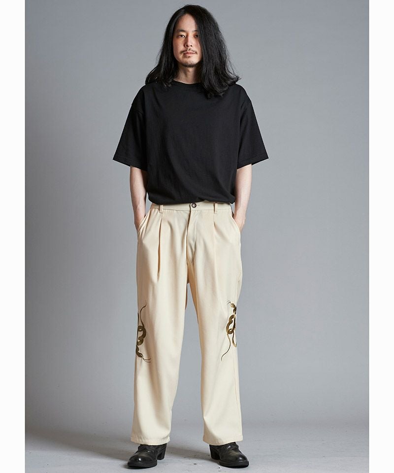 60%OFF【NO ID.(ノーアイディー)】ｲｰｼﾞｰﾜｲﾄﾞｽ-ﾍﾞﾆｱﾄﾗｳｻﾞｰｽﾞ パンツ