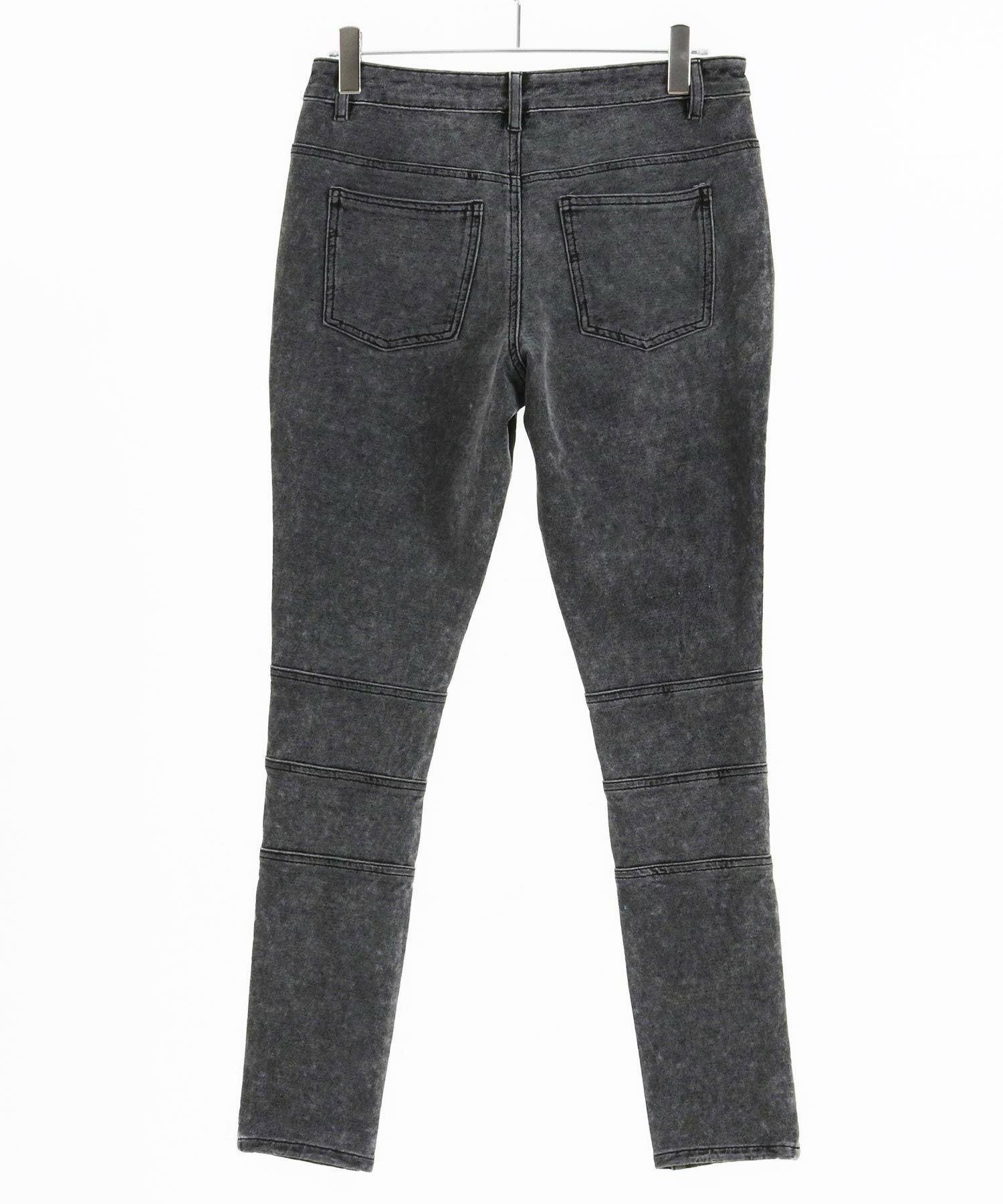 60%OFF【CAMBIO(カンビオ)】カットデニムテーパードバイカーパンツ(CA