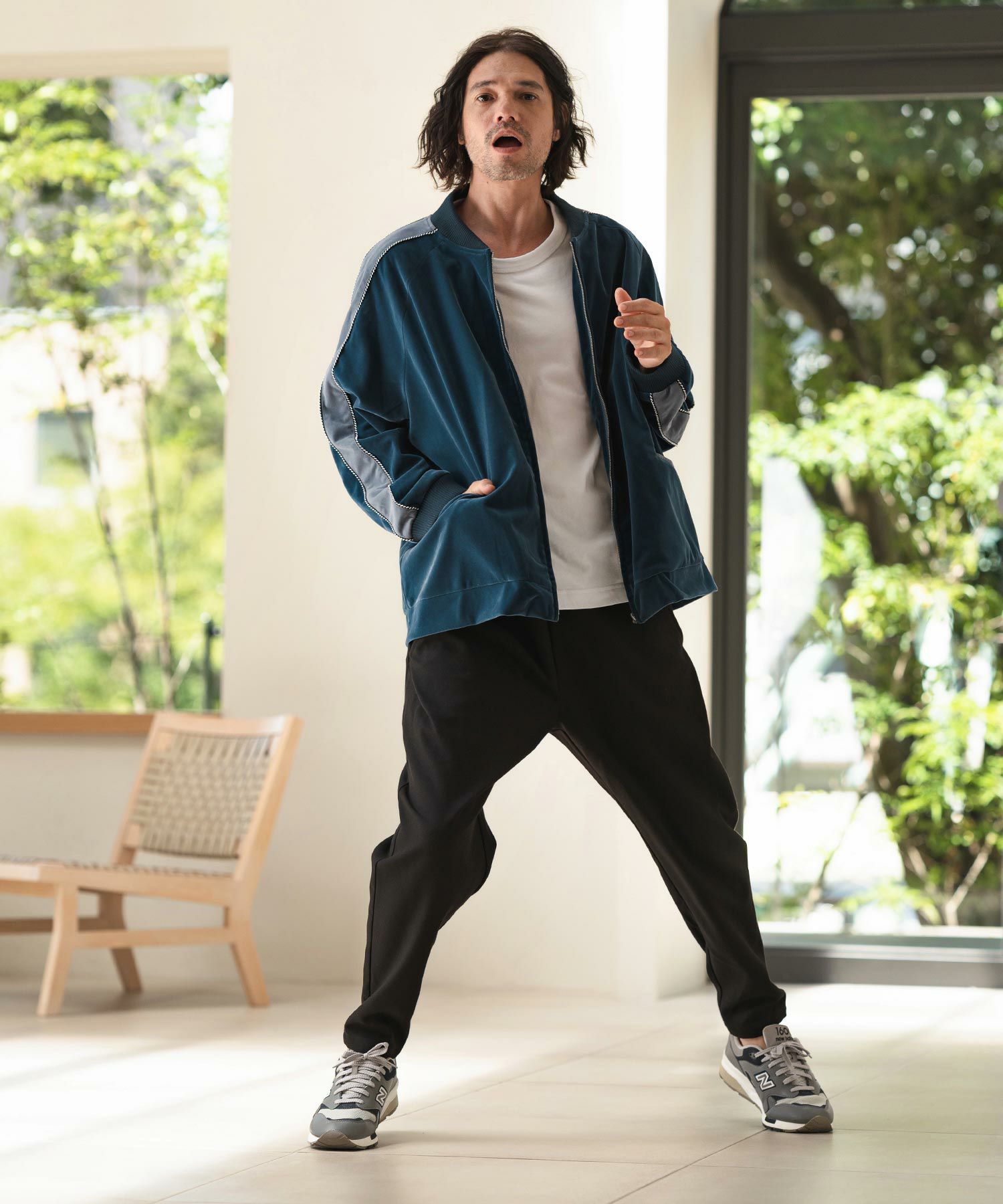 CAMBIO カンビオ スカジャン オリーブ 50%OFF【CAMBIO(カンビオ)】Tiger Embroidered Velour Souvenir Jacket