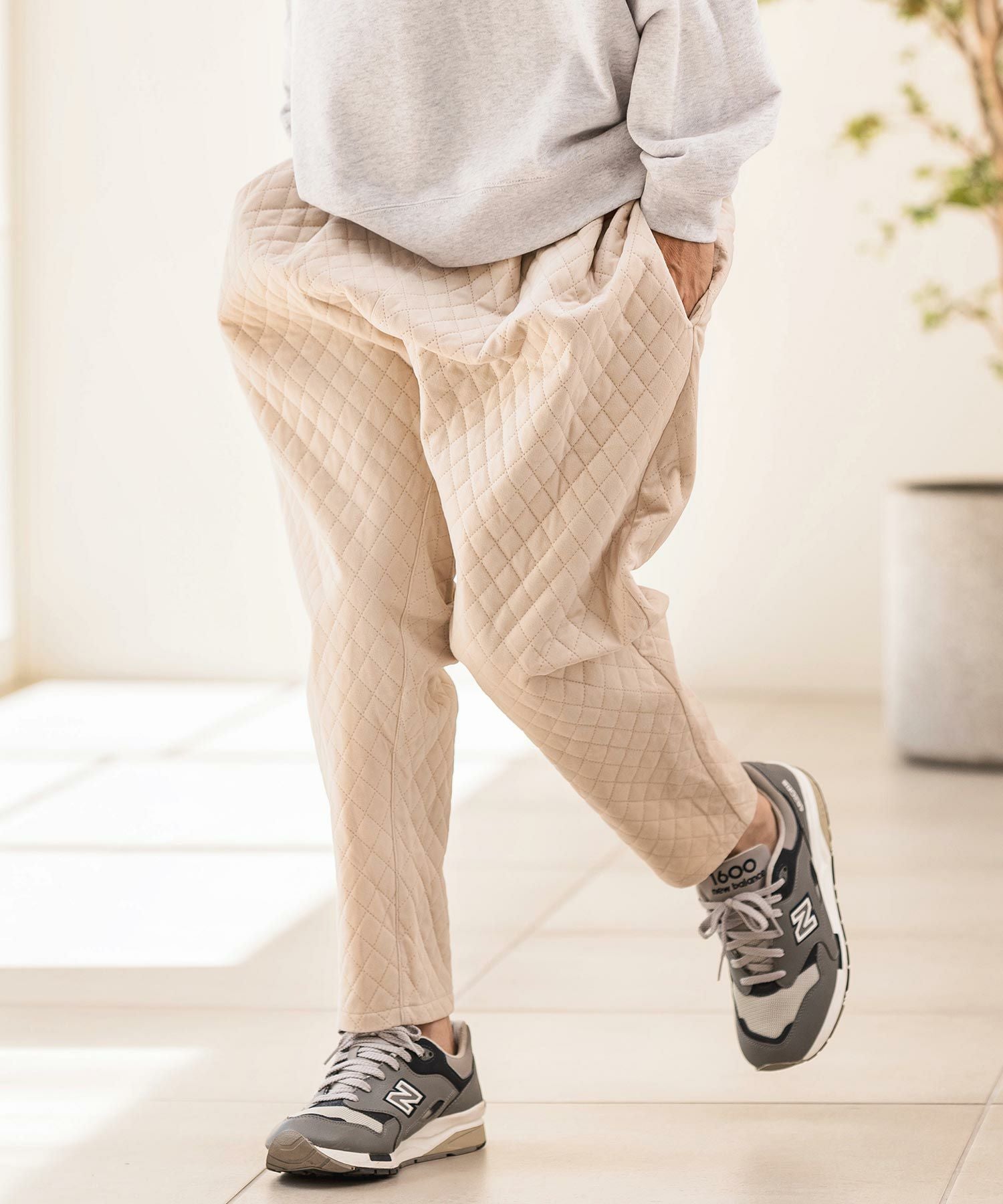 30%OFF【CAMBIO(カンビオ)】Velvet Diamond Quilted Pants キルト