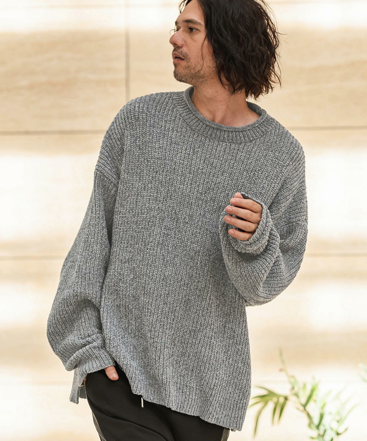 CAMBIO(カンビオ)】Mid Gauge Mole Knit Pullover プルオーバーニット