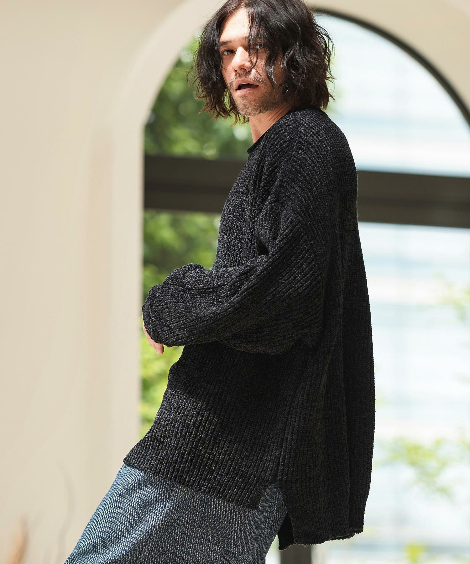 【m】期間限定お値下げ mediam Mole Knit Pullover New in Mediam Mole Knit Pullover Mole Knit Bell Bottom #vondot