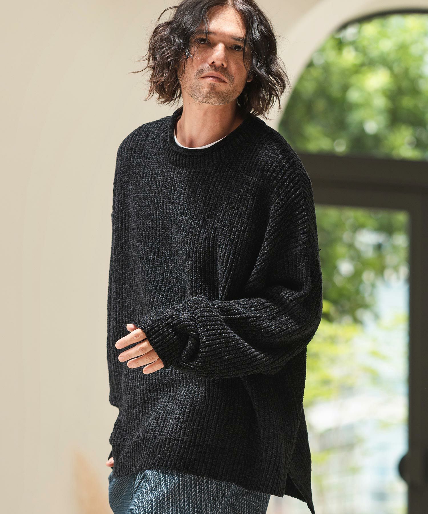 CAMBIO(カンビオ)】Mid Gauge Mole Knit Pullover プルオーバーニット CAMBIO(カンビオ)】Mid Gauge Mole Knit Pullover プルオーバーニット