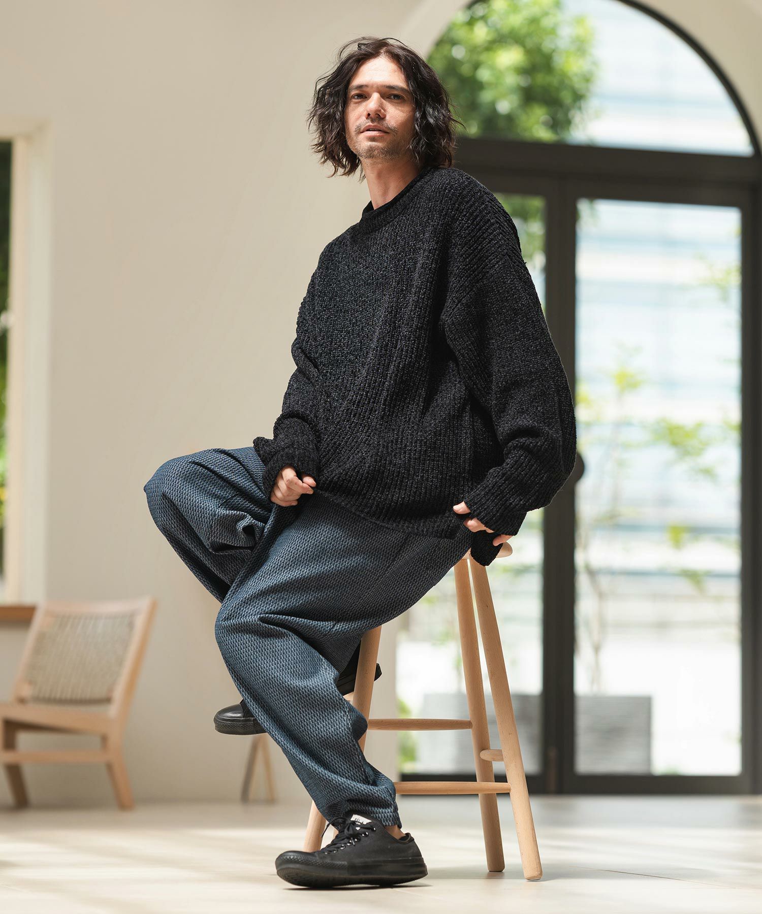 L’AppartementAMERICANA S/SThermalプルオーバー CAMBIO(カンビオ)】Mid Gauge Mole Knit Pullover プルオーバーニット