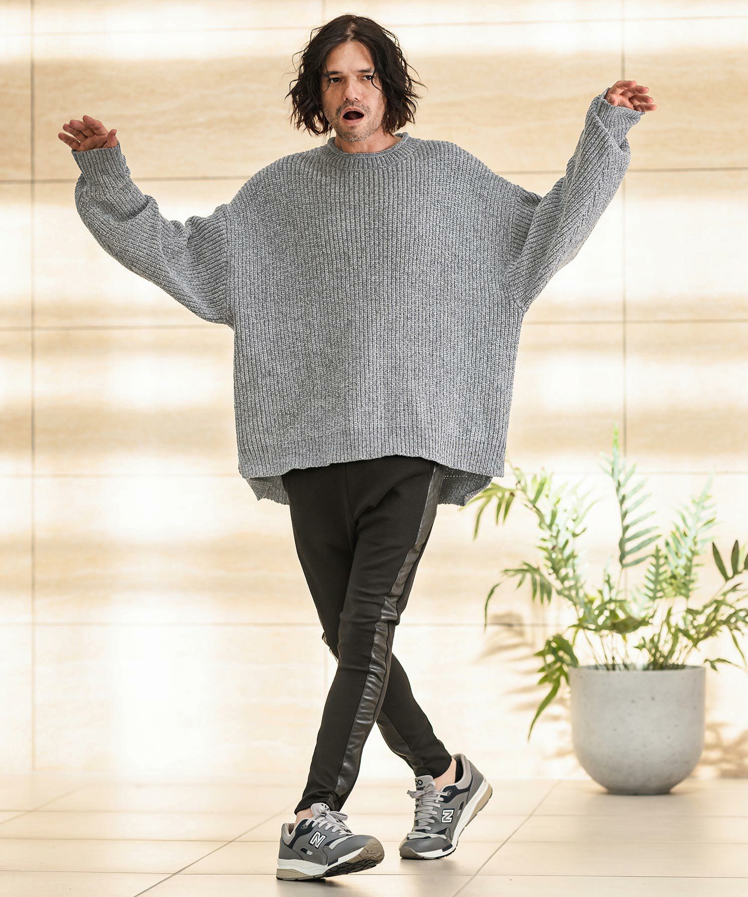 CAMBIO(カンビオ)】Mid Gauge Mole Knit Pullover プルオーバーニット