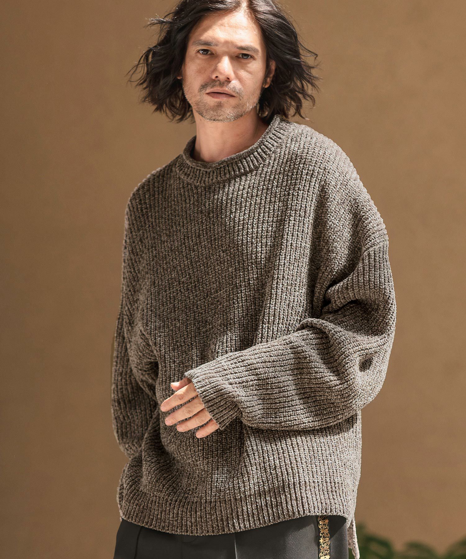 CAMBIO(カンビオ)】Mid Gauge Mole Knit Pullover プルオーバーニット