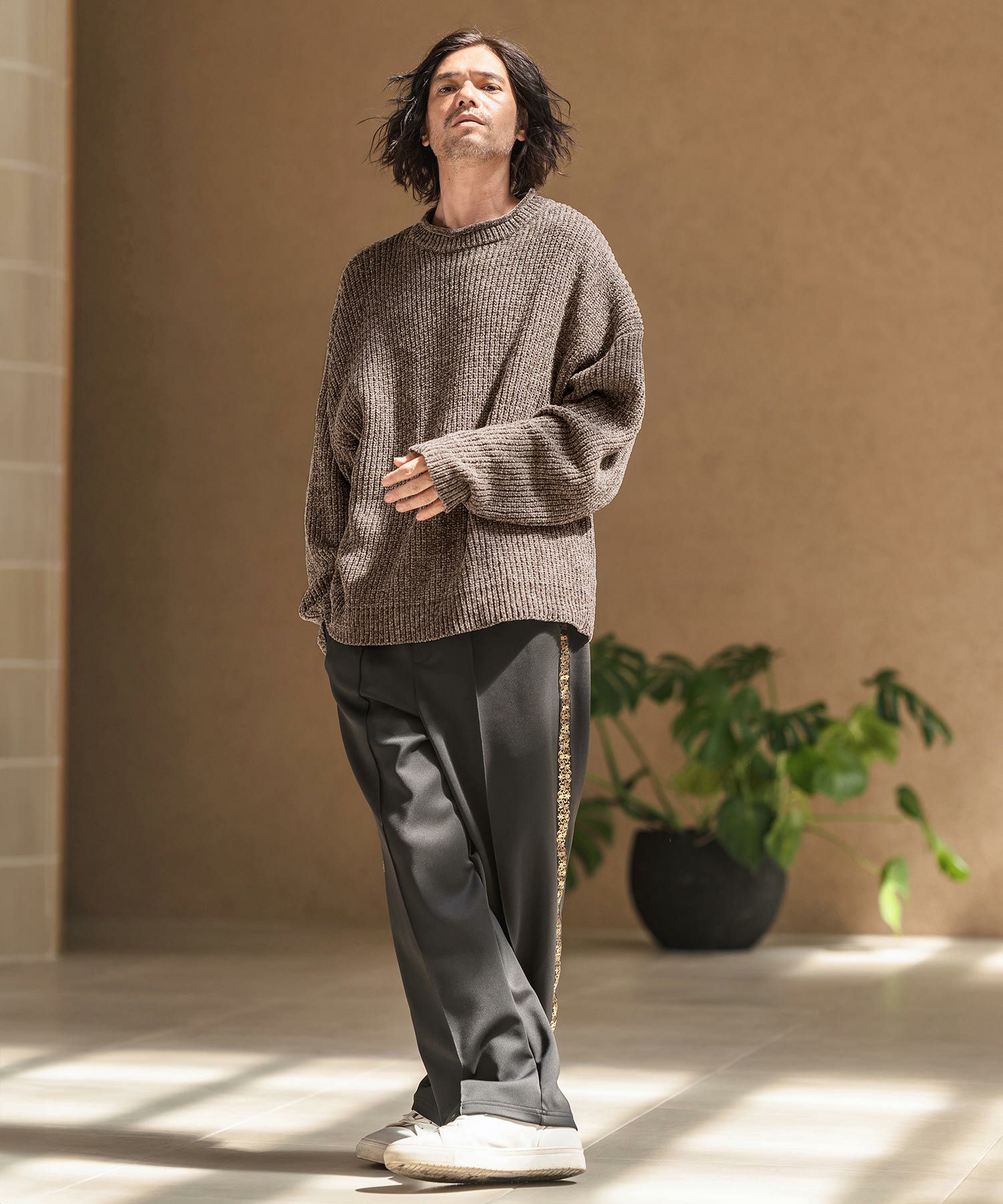 CAMBIO(カンビオ)】Mid Gauge Mole Knit Pullover プルオーバーニット