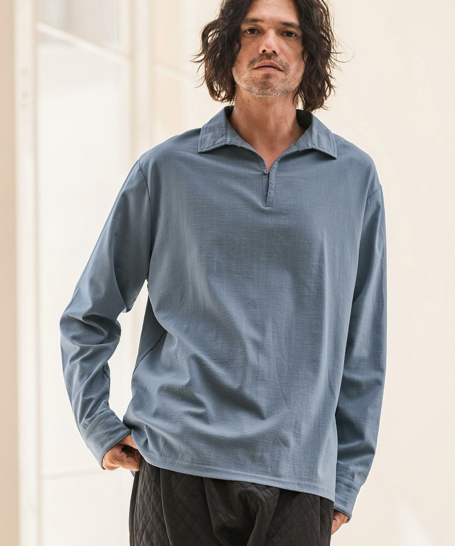 30%OFF【CAMBIO(カンビオ)】スキッパープルオーバーシャツ(BP-BDA0016