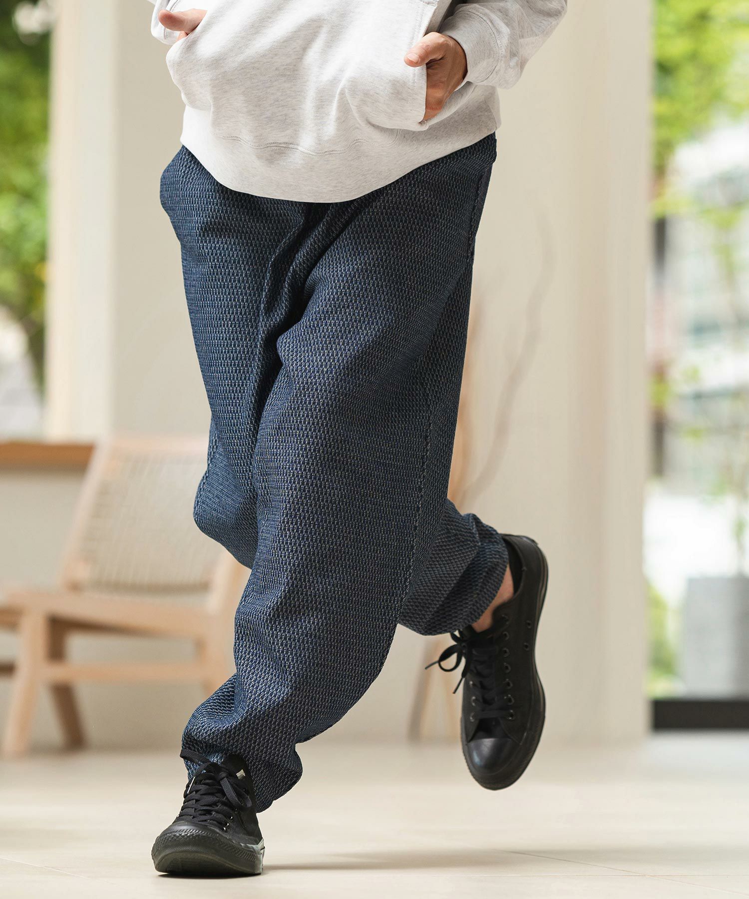CAMBIO(カンビオ)】Geometric Puffy Jacquard Denim Vintage Like