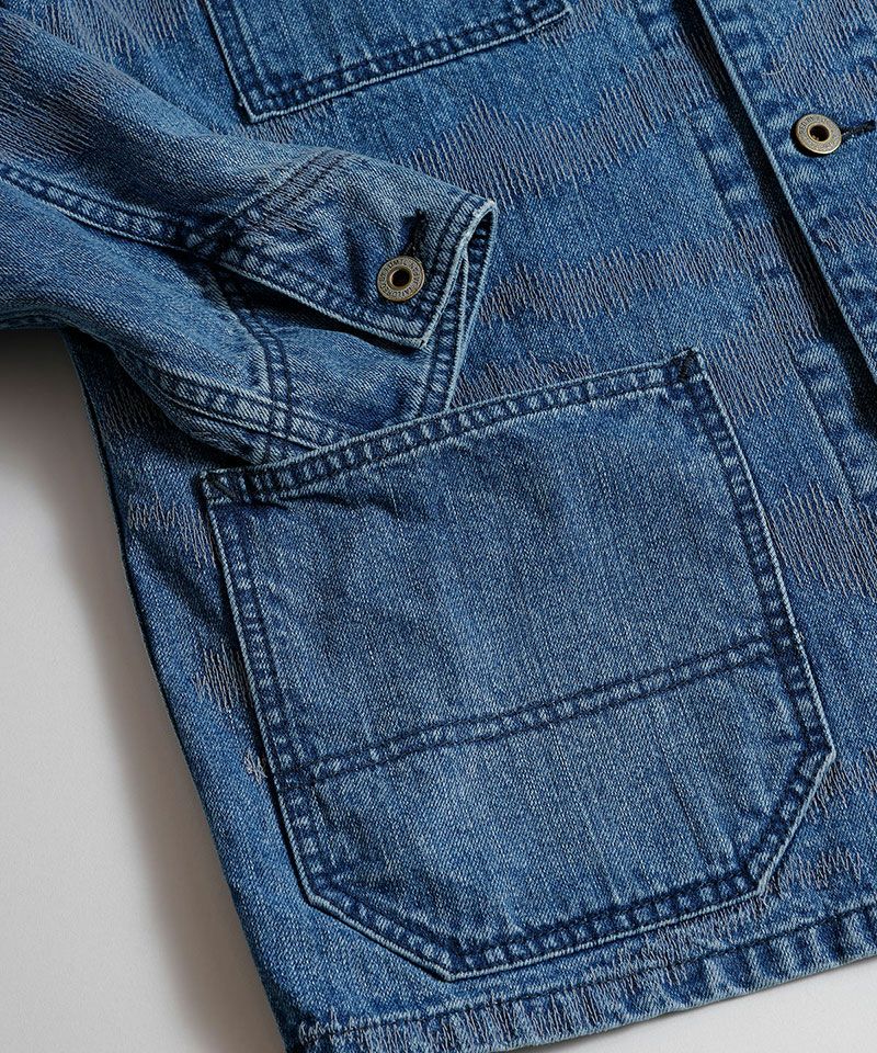 FDMTL(ファンダメンタル)】TIGER SASHIKO COVERALL JACKET 3YR WASH