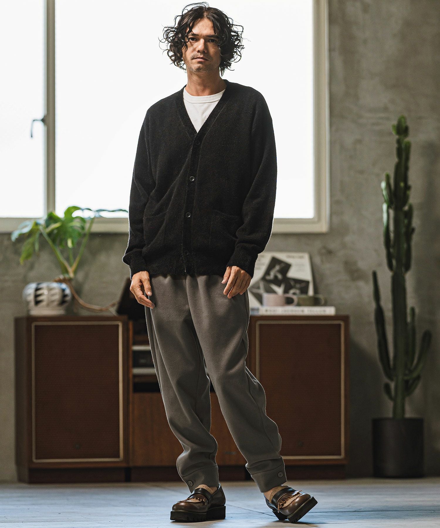30%OFF【CAMBIO(カンビオ)】Soft Melton Hem Cuffs Pants メルトン