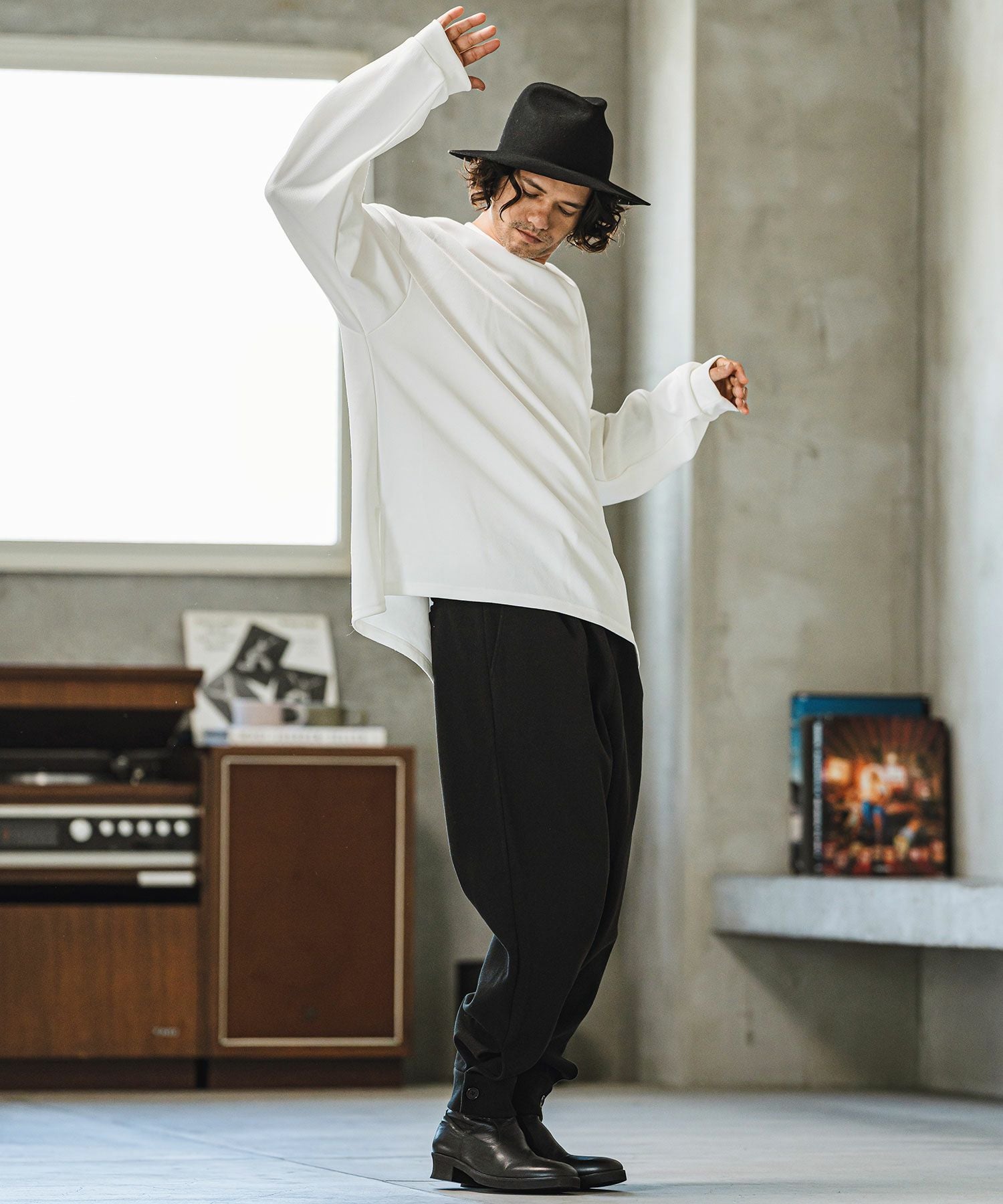 30%OFF【CAMBIO(カンビオ)】Soft Melton Hem Cuffs Pants メルトン