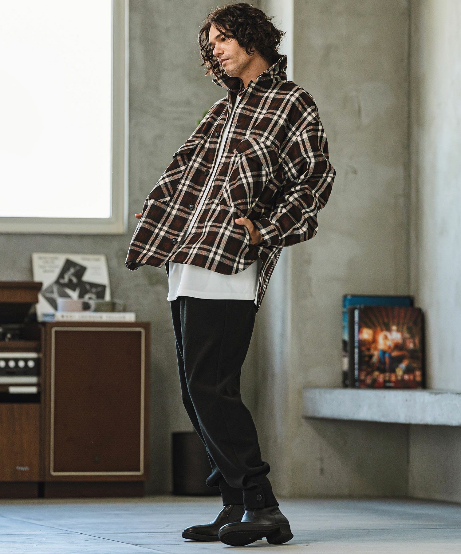 30%OFF【CAMBIO(カンビオ)】Soft Melton Hem Cuffs Pants メルトン