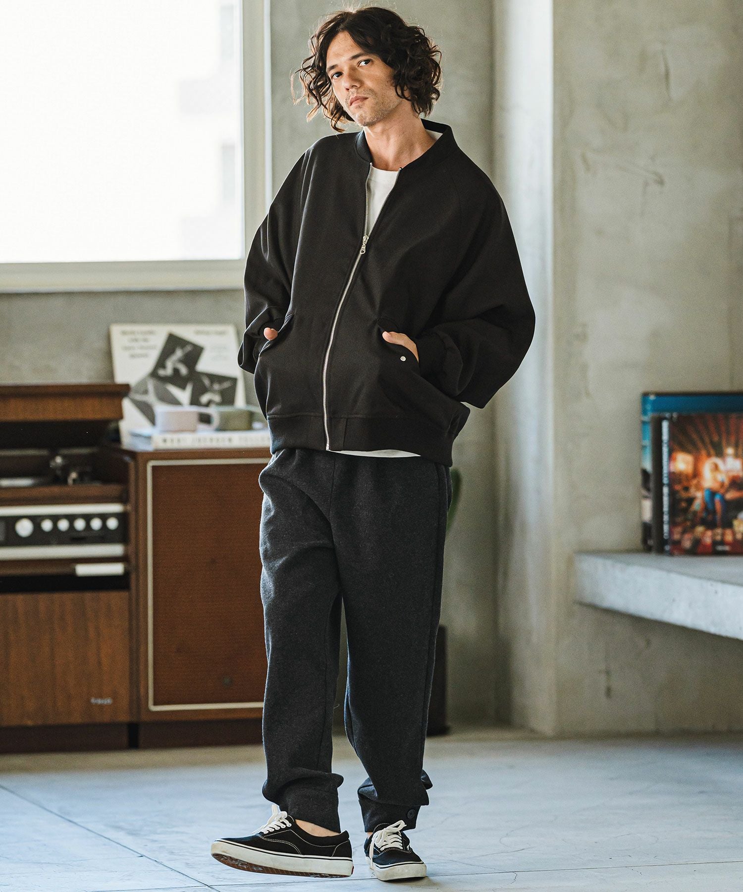 30%OFF【CAMBIO(カンビオ)】Soft Melton Hem Cuffs Pants メルトン