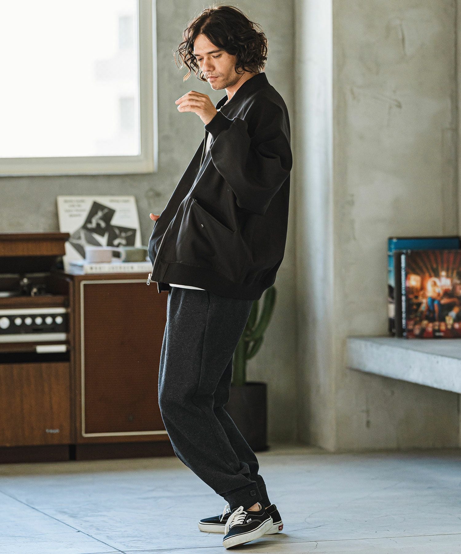 30%OFF【CAMBIO(カンビオ)】Soft Melton Hem Cuffs Pants メルトン