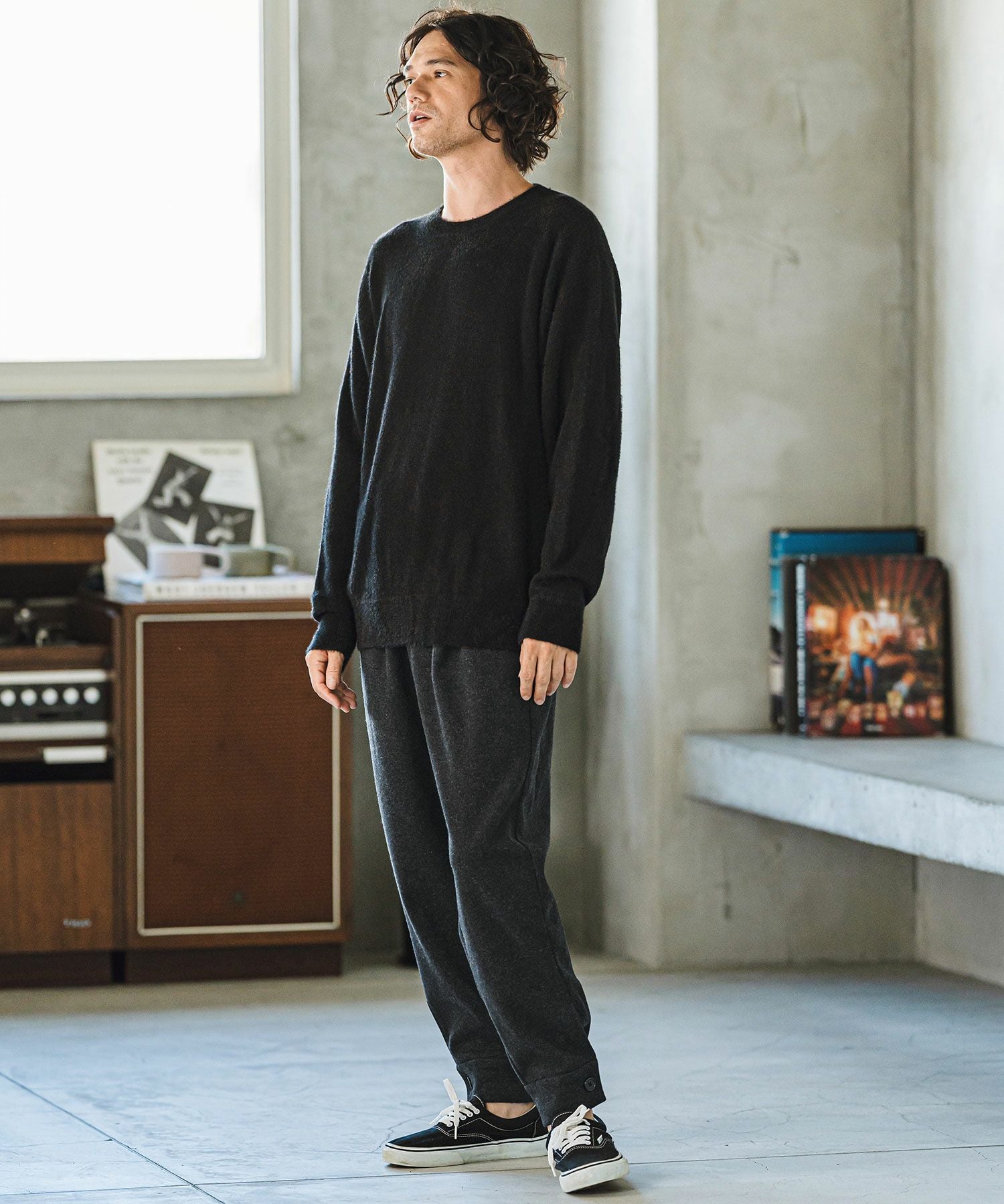 30%OFF【CAMBIO(カンビオ)】Soft Melton Hem Cuffs Pants メルトン