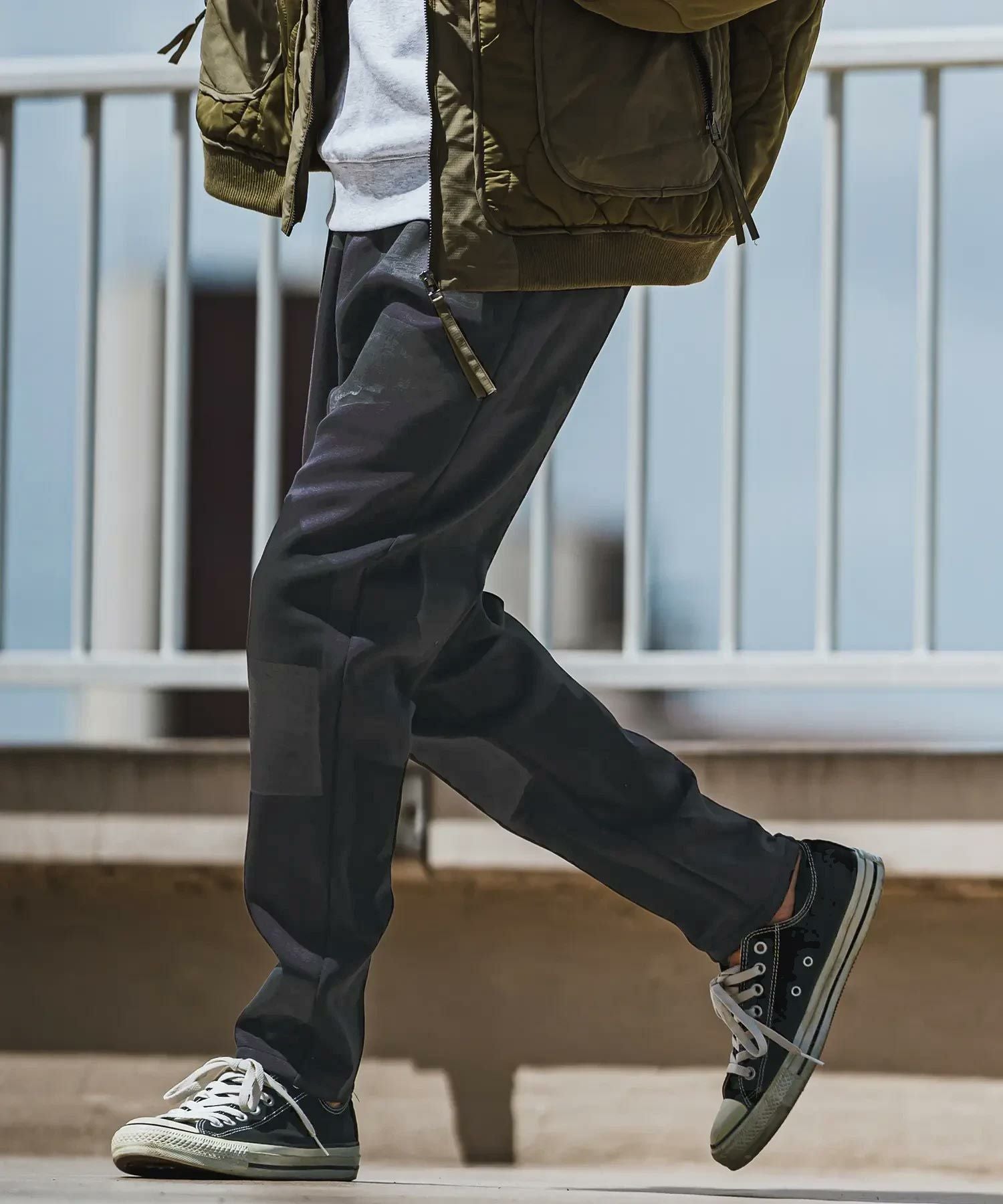 30%OFF【CAMBIO(カンビオ)】 Patchwork Print Cardboard Knit Jogger