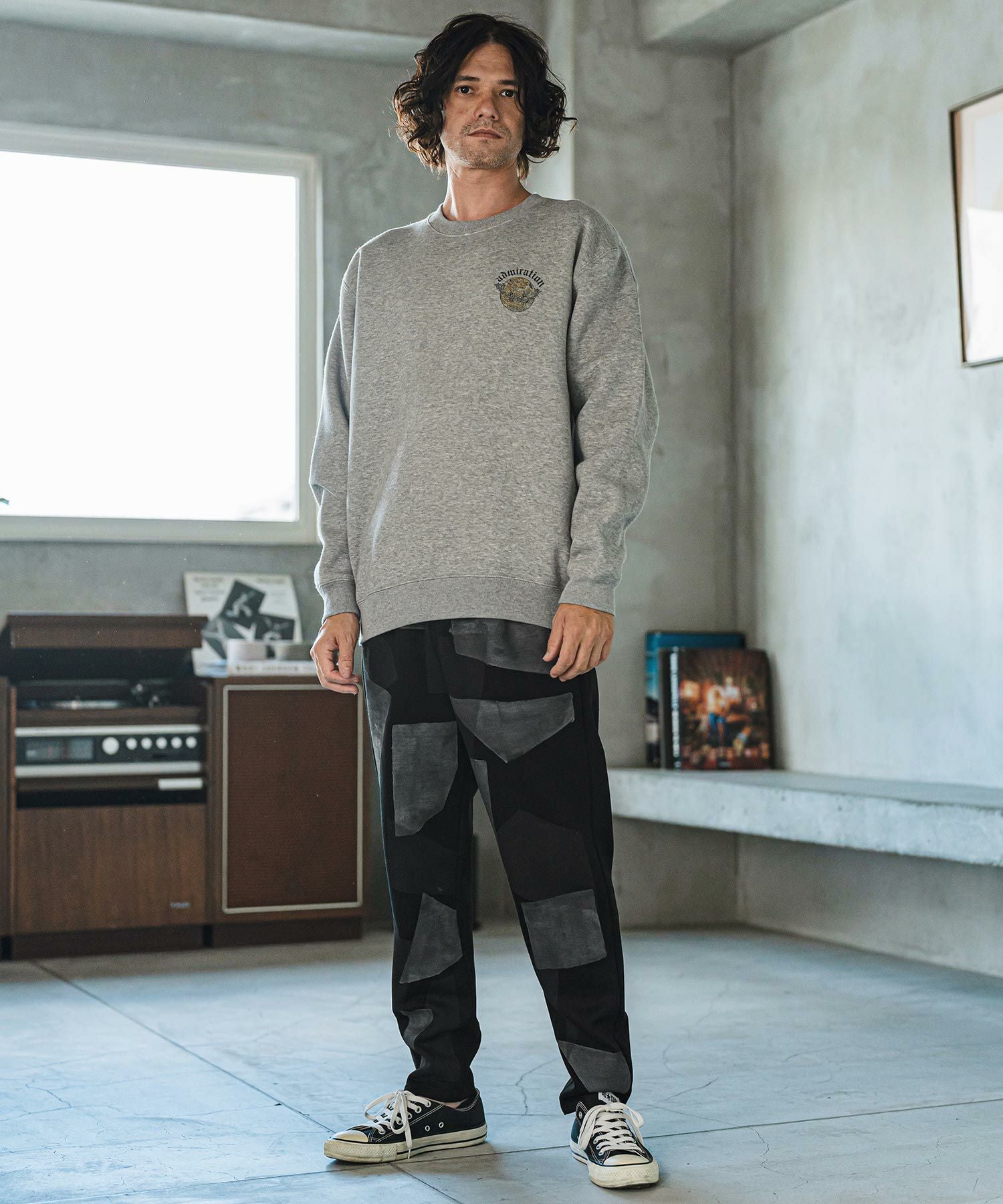 30%OFF【CAMBIO(カンビオ)】 Patchwork Print Cardboard Knit Jogger
