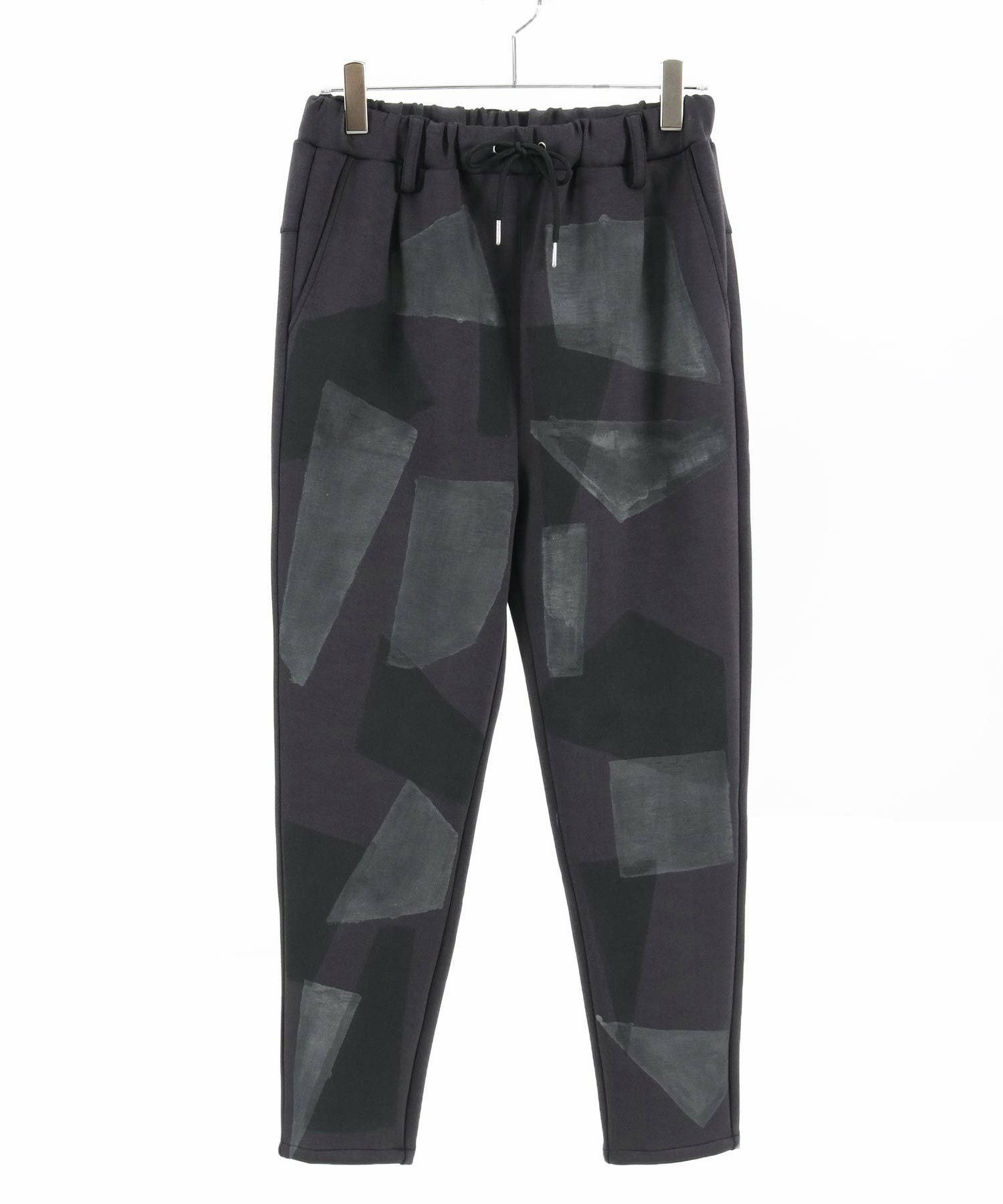 30%OFF【CAMBIO(カンビオ)】 Patchwork Print Cardboard Knit Jogger