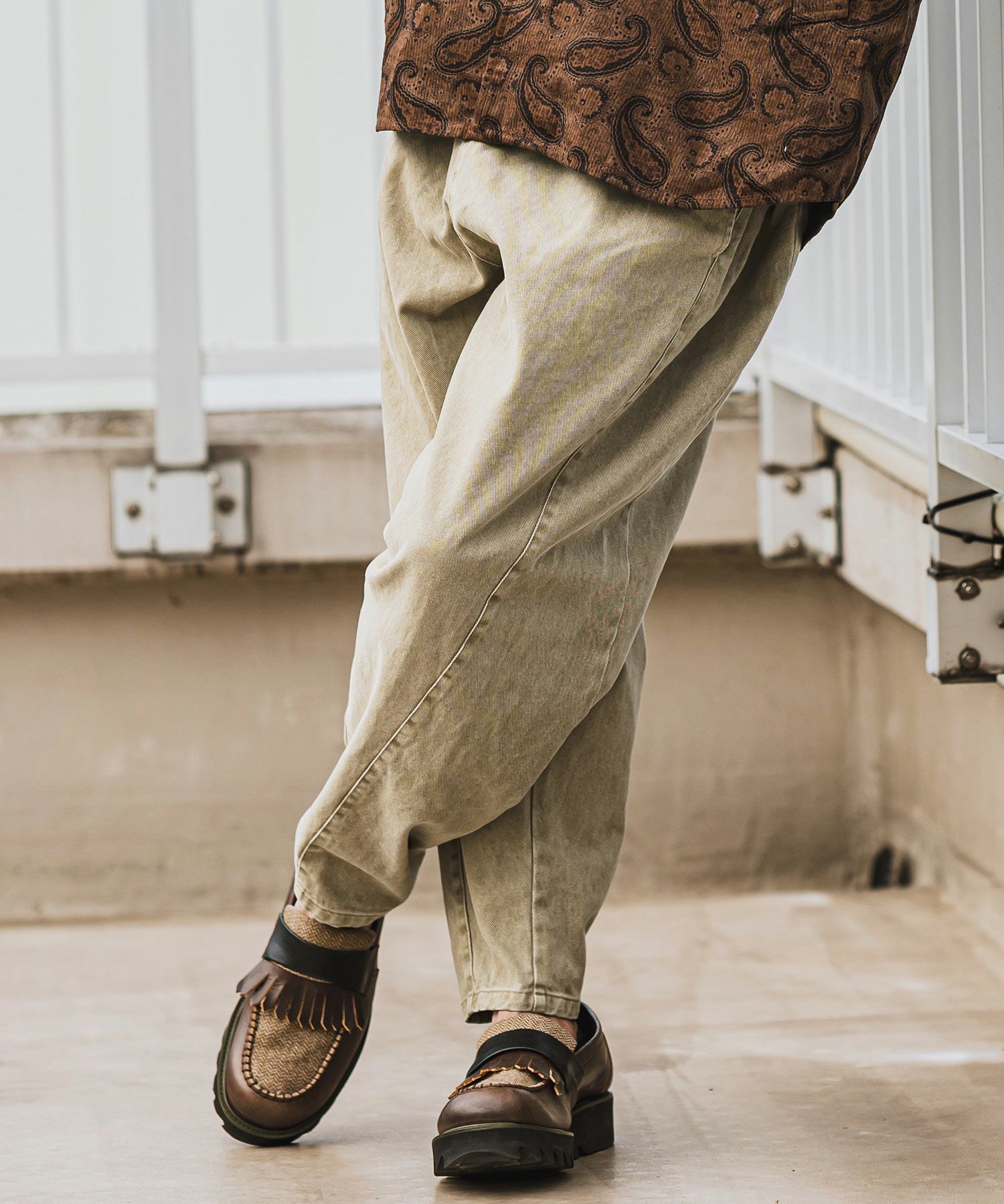 【スナフキン様】BAL　ヴィンテージ加工パンツ 30%OFF【CAMBIO(カンビオ)】Natural Age Wide Balloon KATSURAGI Pants