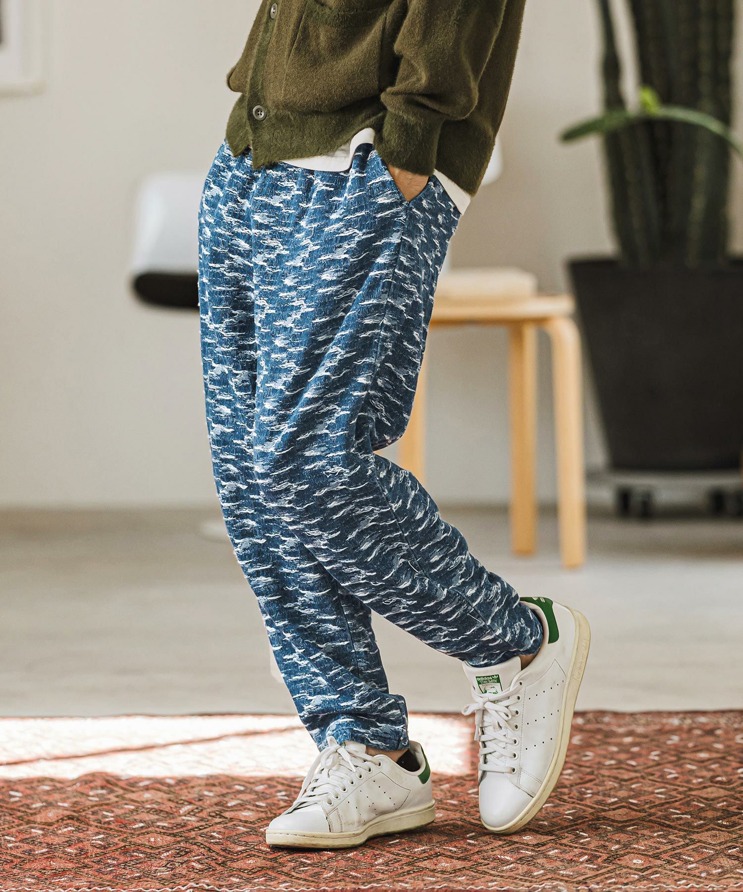 CAMBIO(カンビオ)】 Denim Jacquard Balloon Pants デニムジョガー