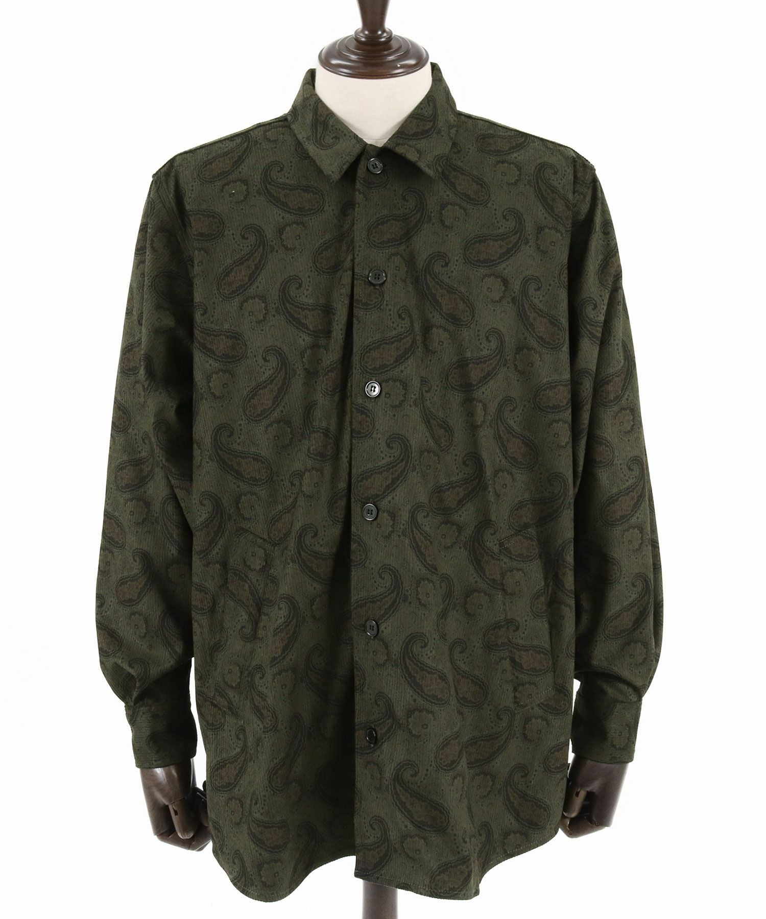 50%OFF【CAMBIO(カンビオ)】コーデュロイ×ペイズリーorig.柄シャツ