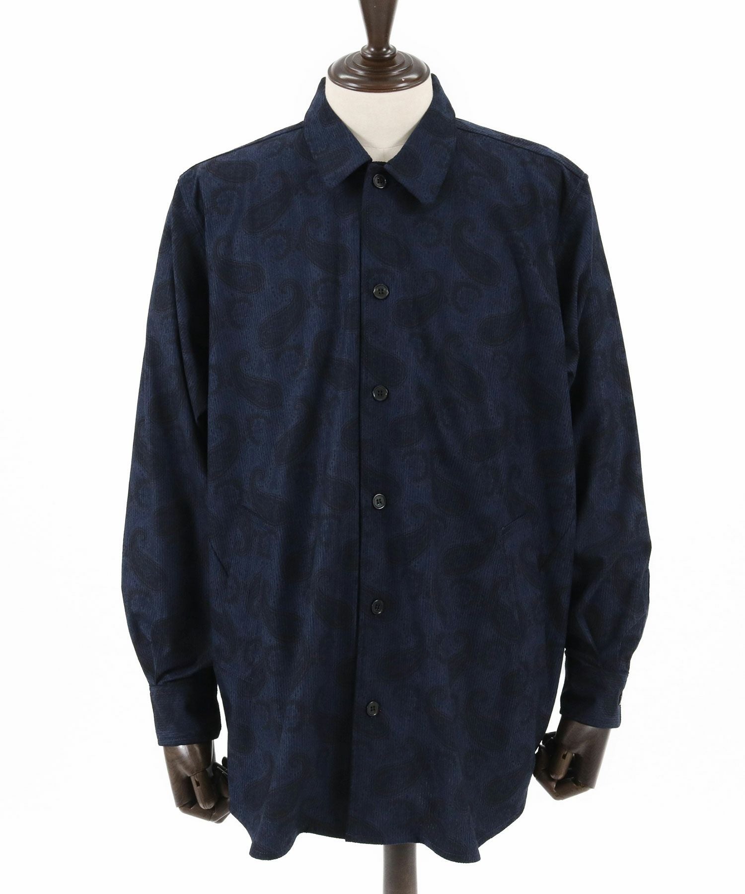 50%OFF【CAMBIO(カンビオ)】コーデュロイ×ペイズリーorig.柄シャツ