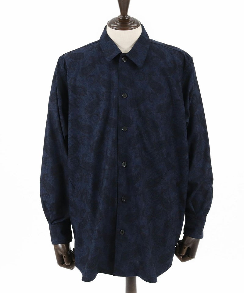 50%OFF【CAMBIO(カンビオ)】コーデュロイ×ペイズリーorig.柄シャツ 