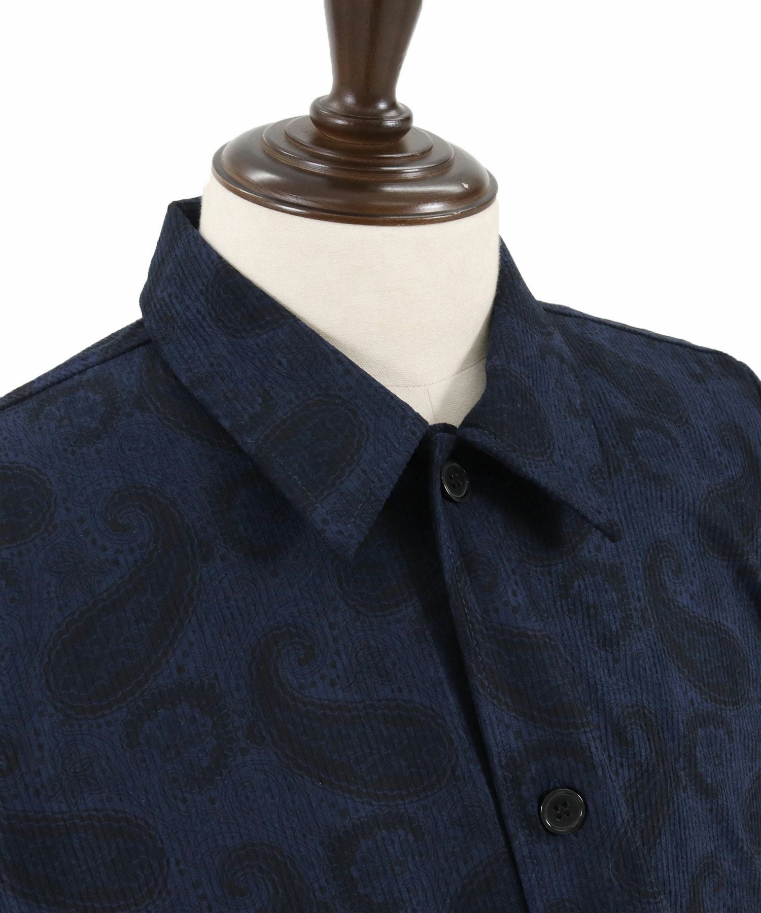50%OFF【CAMBIO(カンビオ)】コーデュロイ×ペイズリーorig.柄シャツ