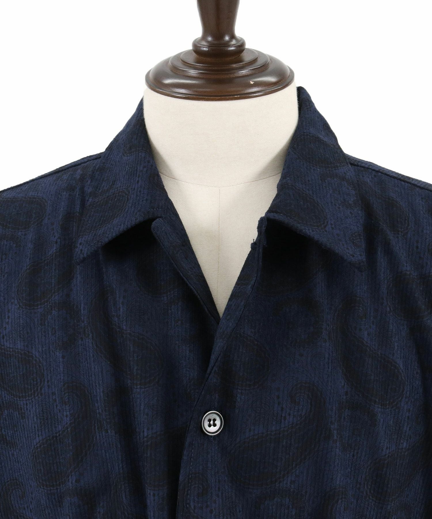 あおページ　ベージュ38 50%OFF【CAMBIO(カンビオ)】コーデュロイ×ペイズリーorig.柄シャツ