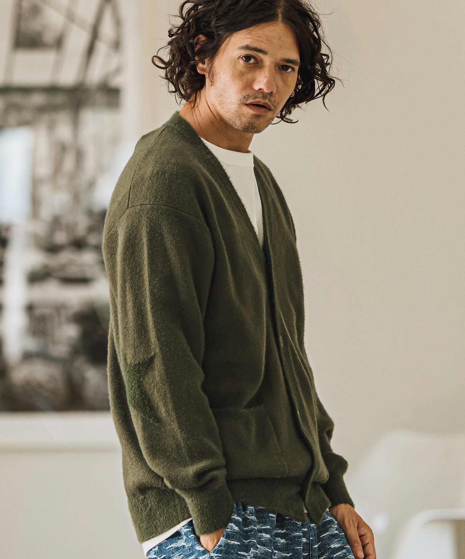 30%OFF【CAMBIO(カンビオ)】New肘星カーディガン(CB24A-K11) | CAMBIO