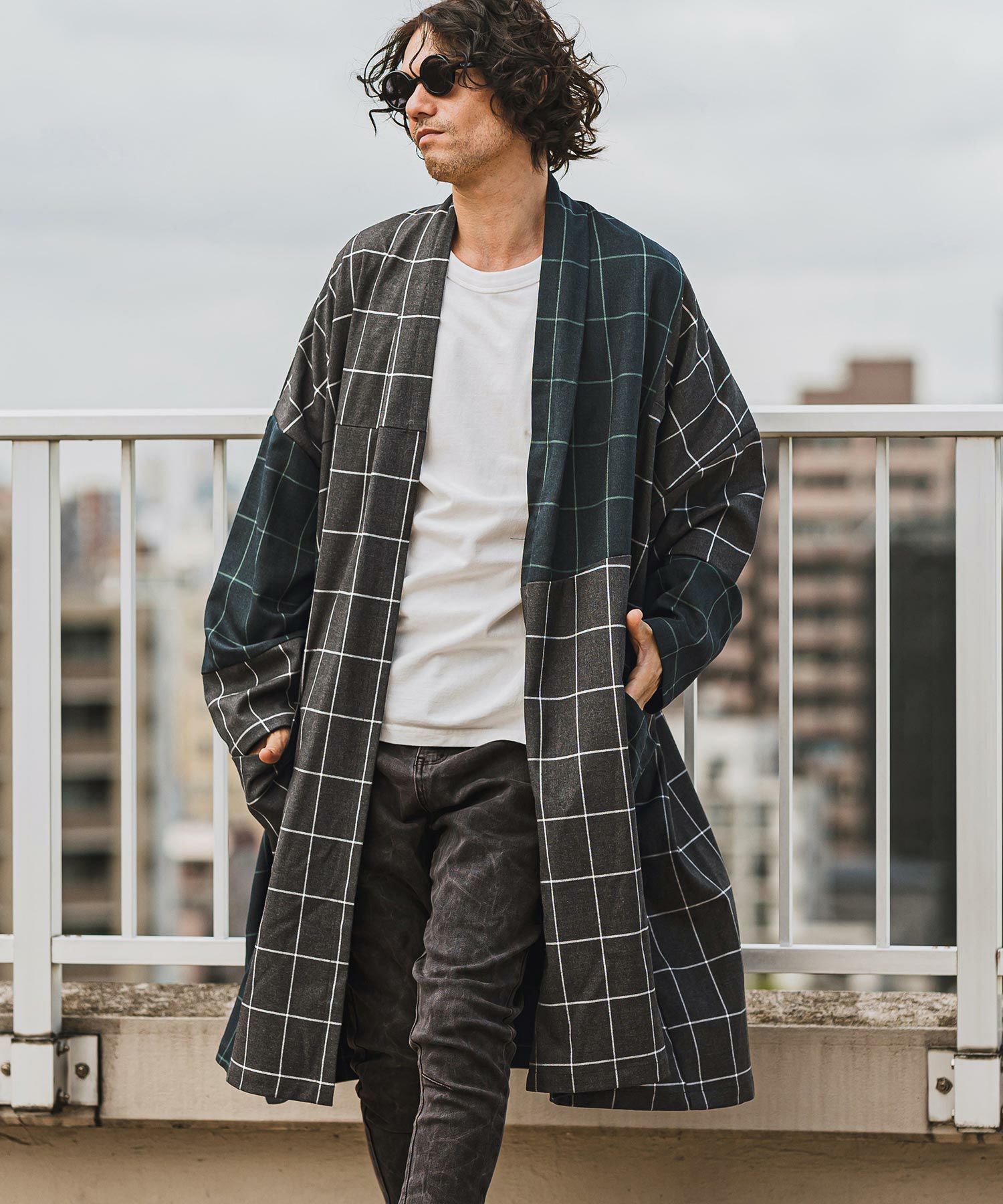 完売品 VETEMENTS チェックガウンコート オーバーサイズ デムナデザイン RE PRICE / 価格改定】フランネルチェック キモノガウンコート【MADE