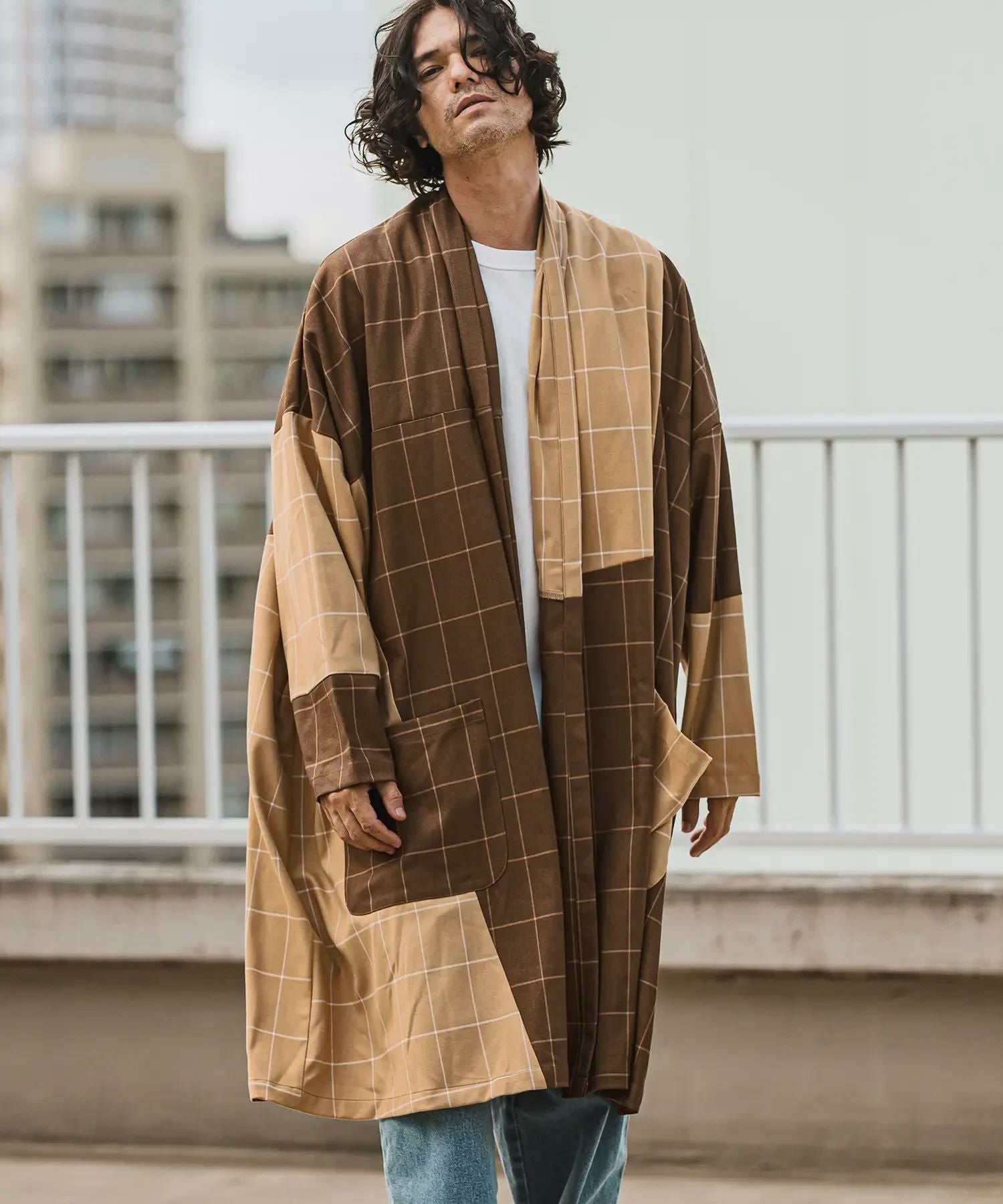 30%OFF【CAMBIO(カンビオ)】 チェック切替ガウン(BP-BDA0023) | CAMBIO