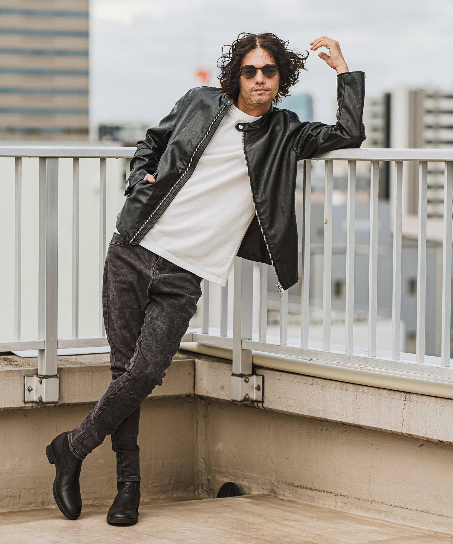 30%OFF【CAMBIO(カンビオ)】PUシングルライダースジャケット | CAMBIO
