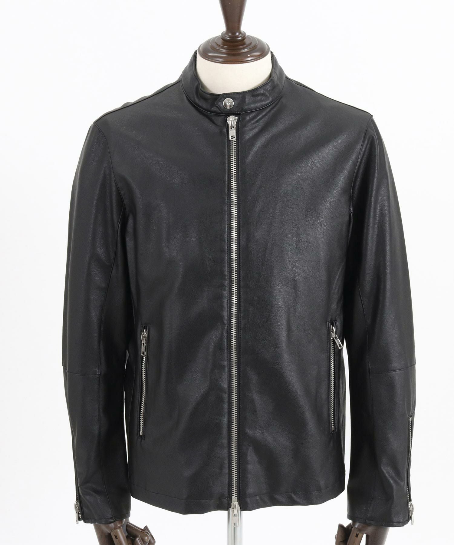30%OFF【CAMBIO(カンビオ)】PUシングルライダースジャケット | CAMBIO
