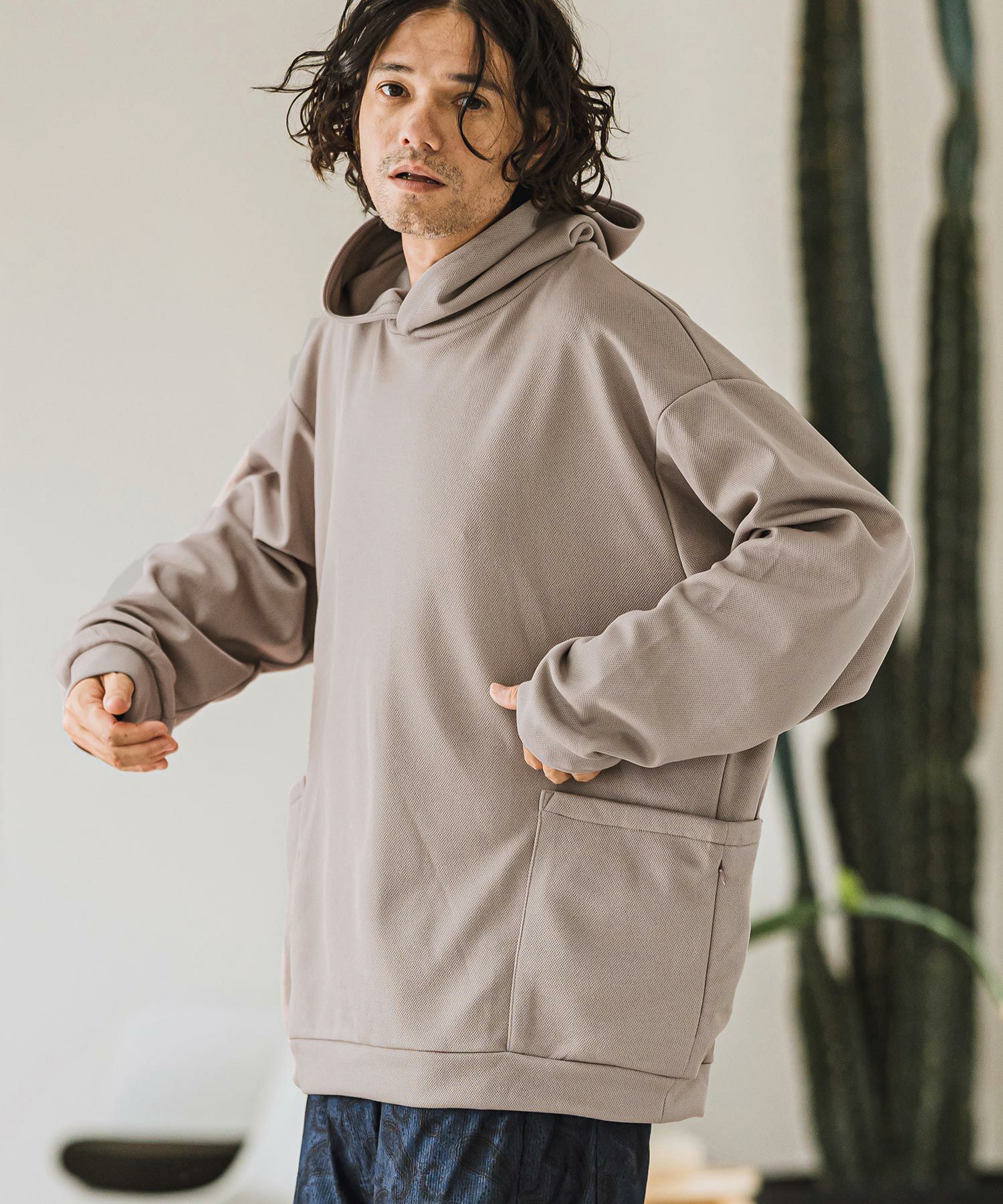 30%OFF【CAMBIO(カンビオ)】サイドポケットプルパーカー | CAMBIO カンビオ