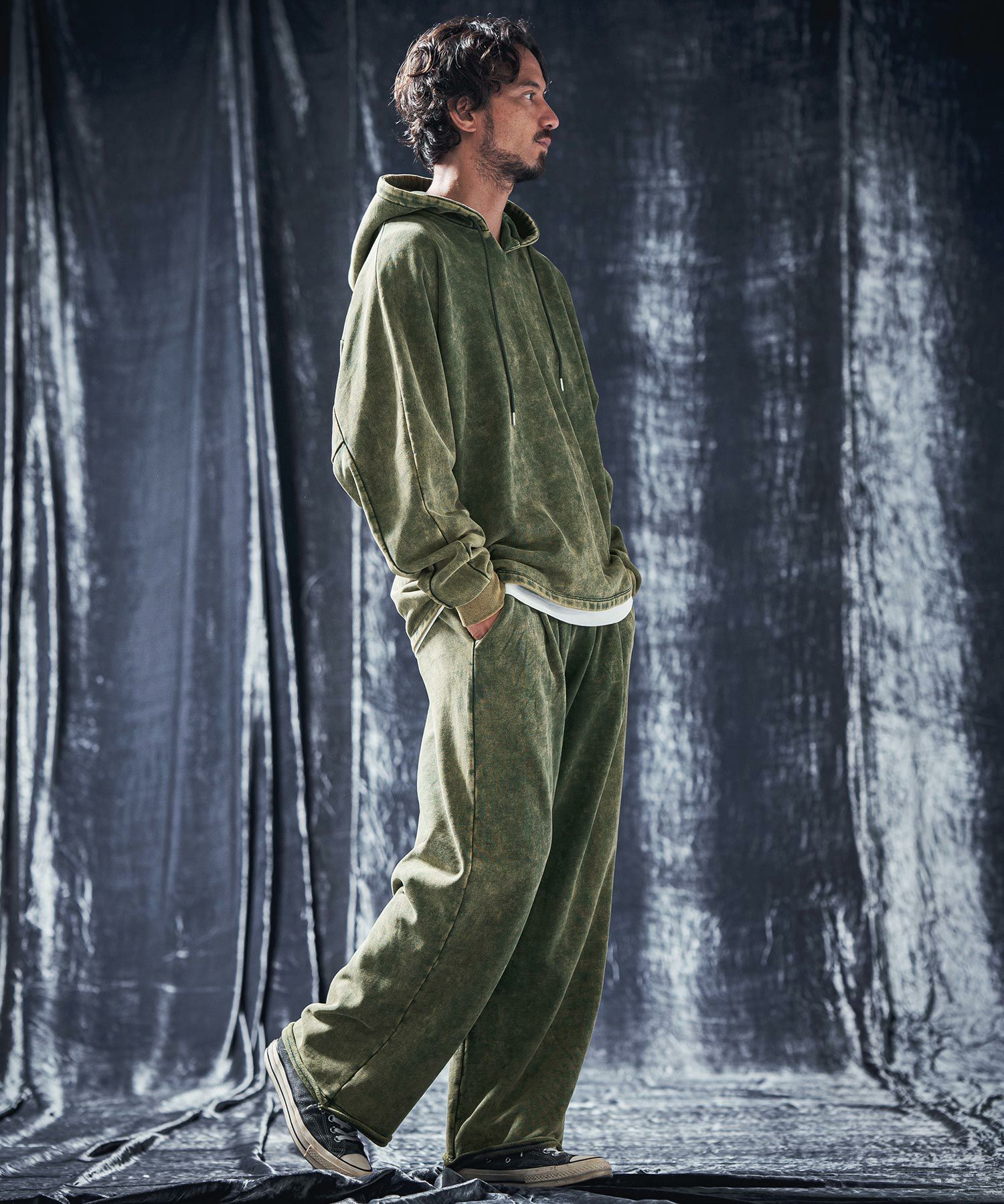 30%OFF【ANGENEHM(アンゲネーム)】Pigment dye & dolman sleeve sweat