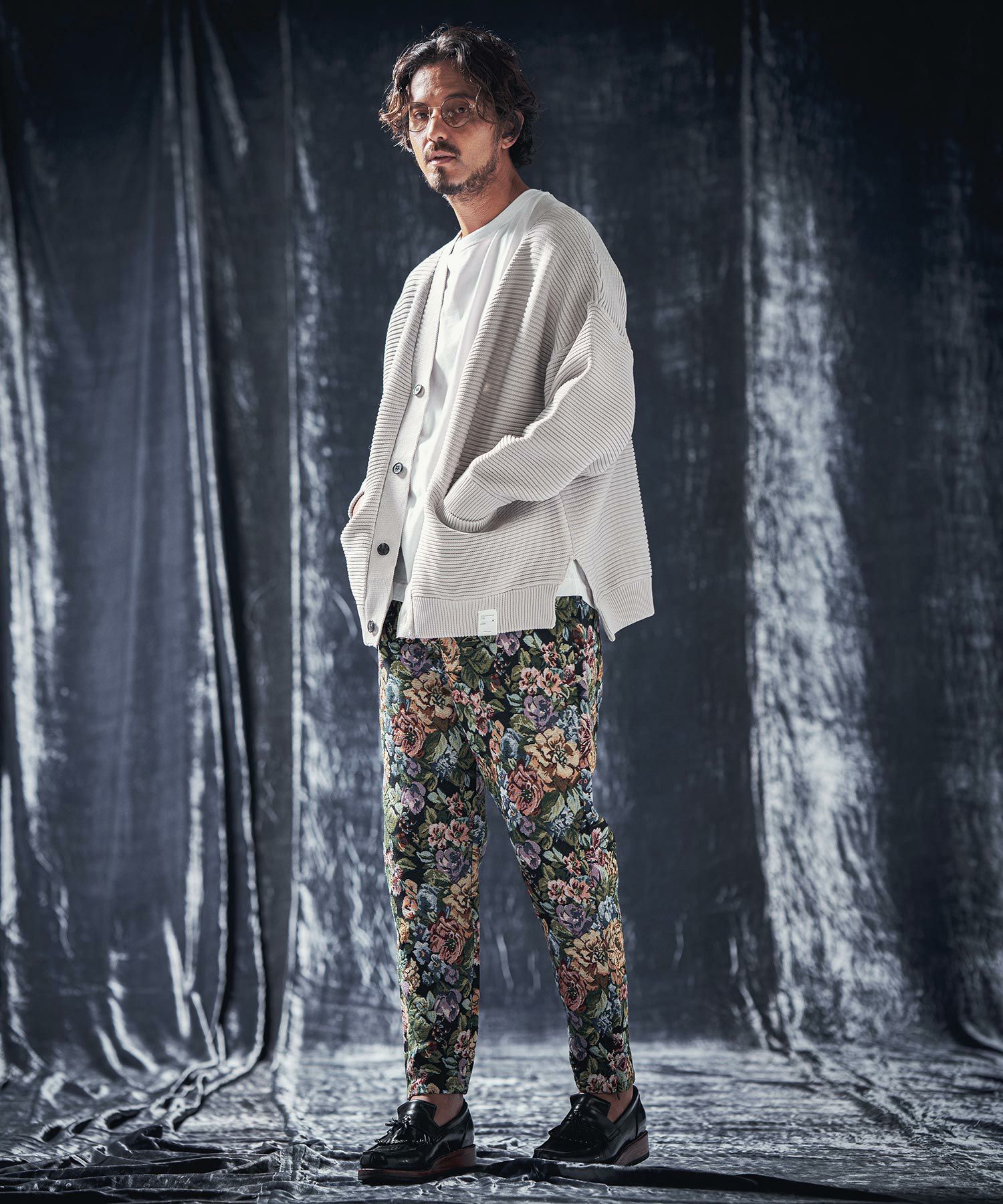 50%OFF【ANGENEHM(アンゲネーム)】Light yarn rippl knit cardigan