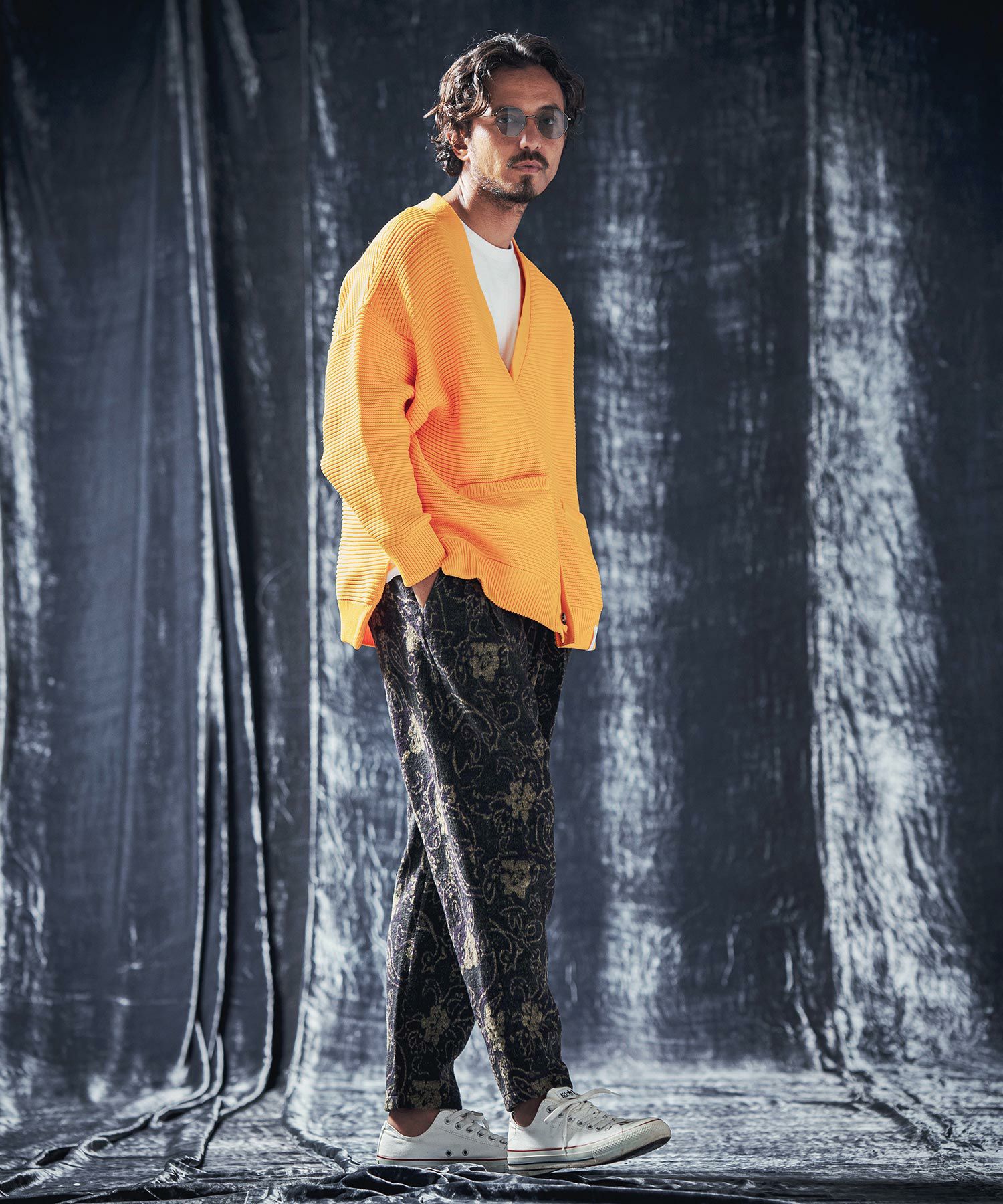 50%OFF【ANGENEHM(アンゲネーム)】Light yarn rippl knit cardigan