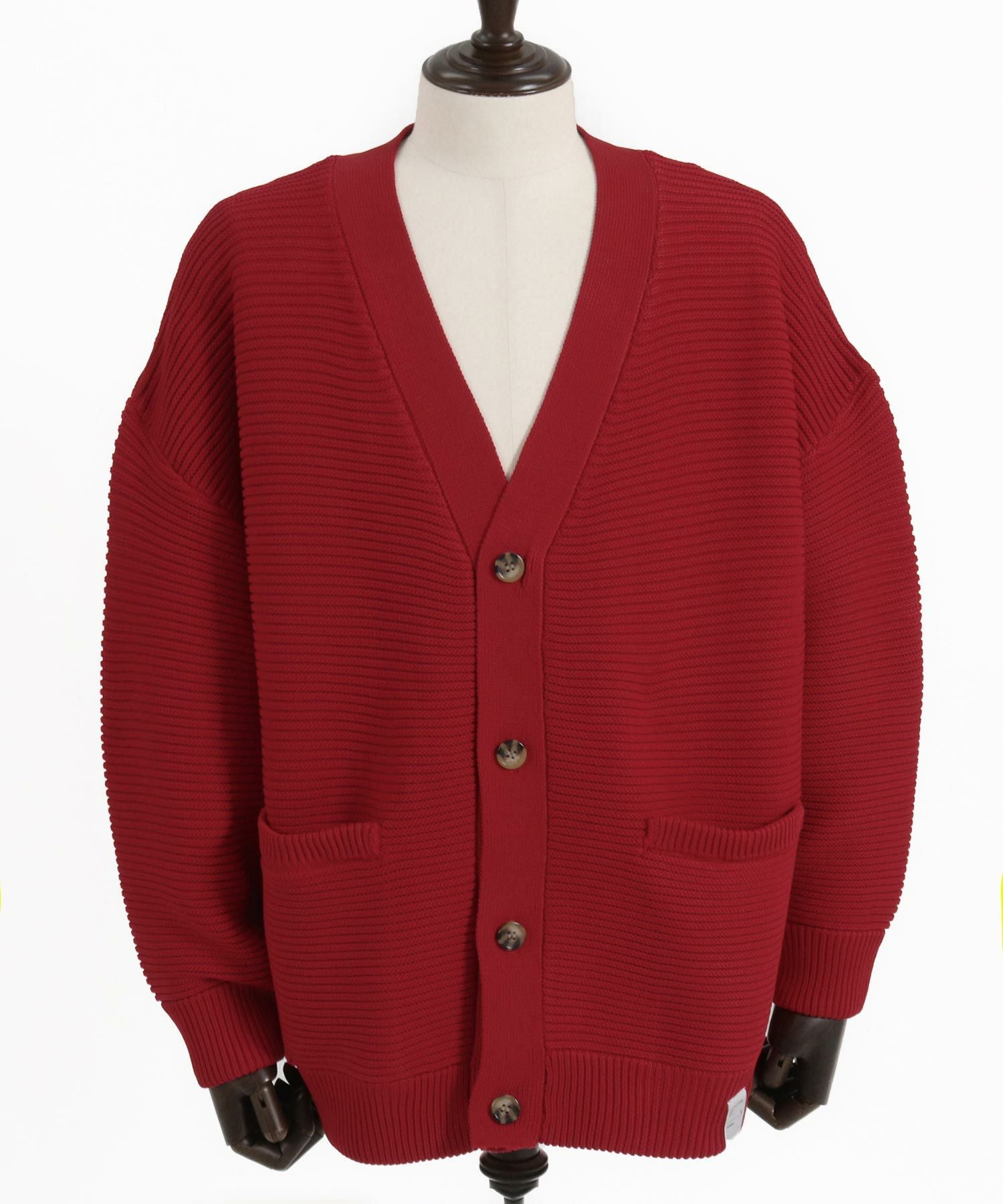 50%OFF【ANGENEHM(アンゲネーム)】Light yarn rippl knit cardigan