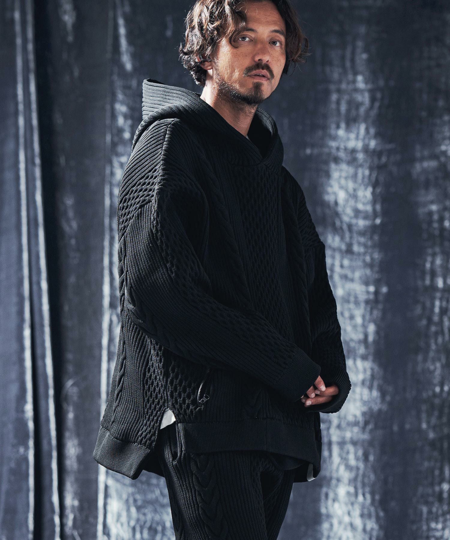 30%OFF【ANGENEHM(アンゲネーム)】Light yarn cable stitch knit