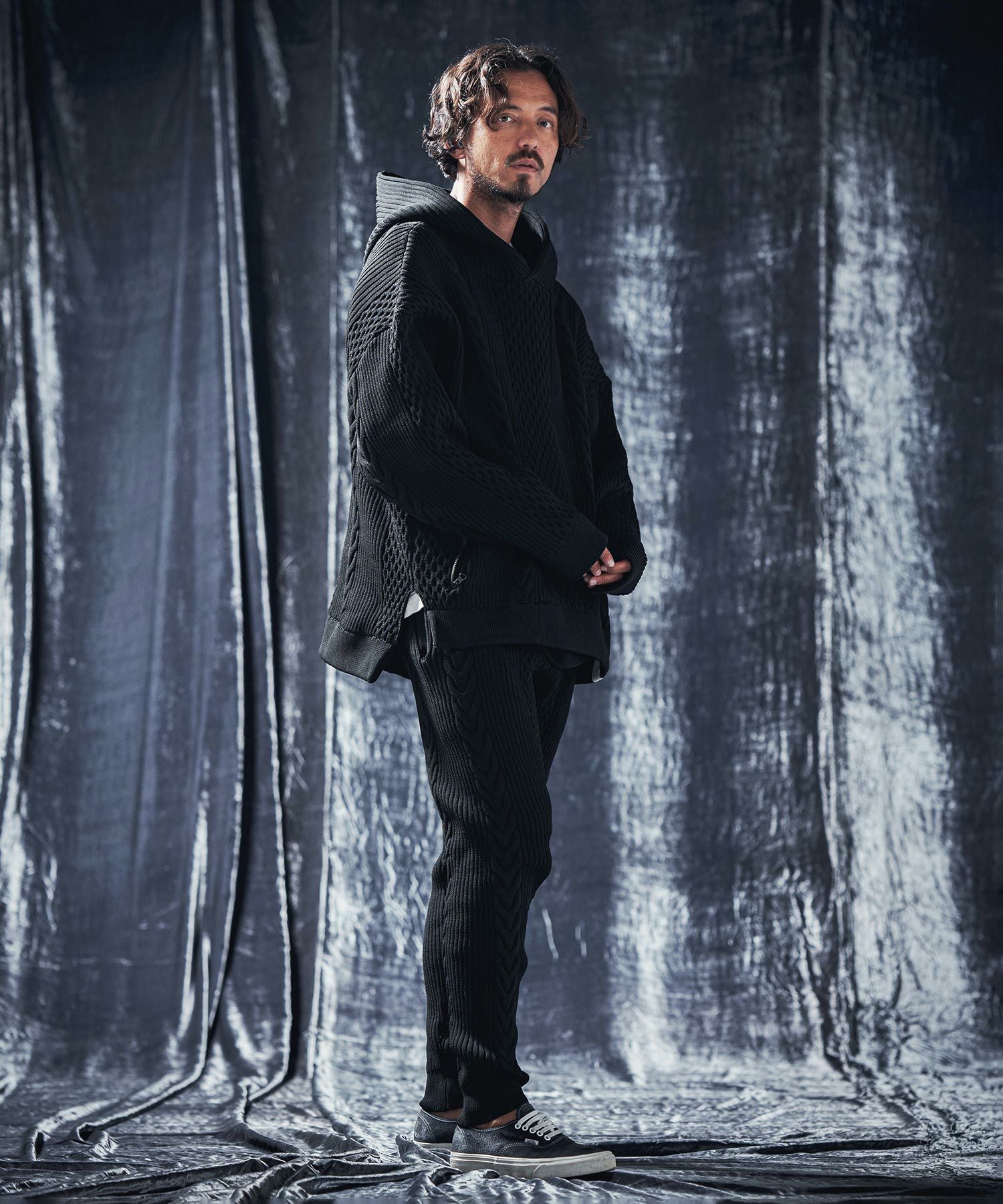 30%OFF【ANGENEHM(アンゲネーム)】Light yarn cable stitch knit