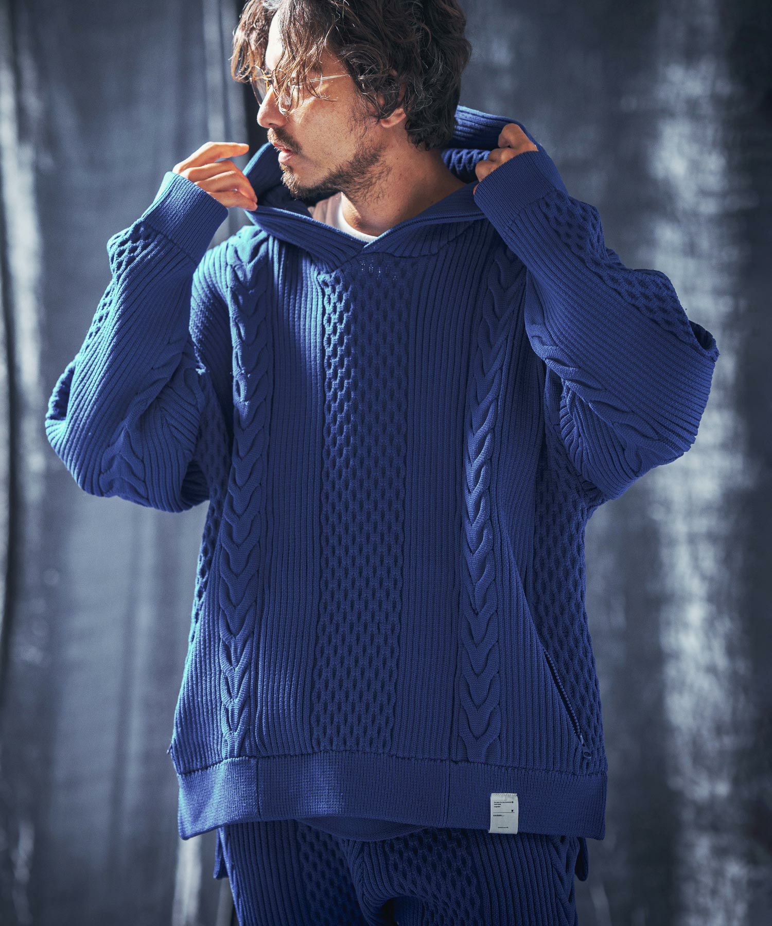 タグ付き未使用品！SHOULDER SLIT KNIT PULLOVER 30%OFF【ANGENEHM(アンゲネーム)】Light yarn cable stitch knit