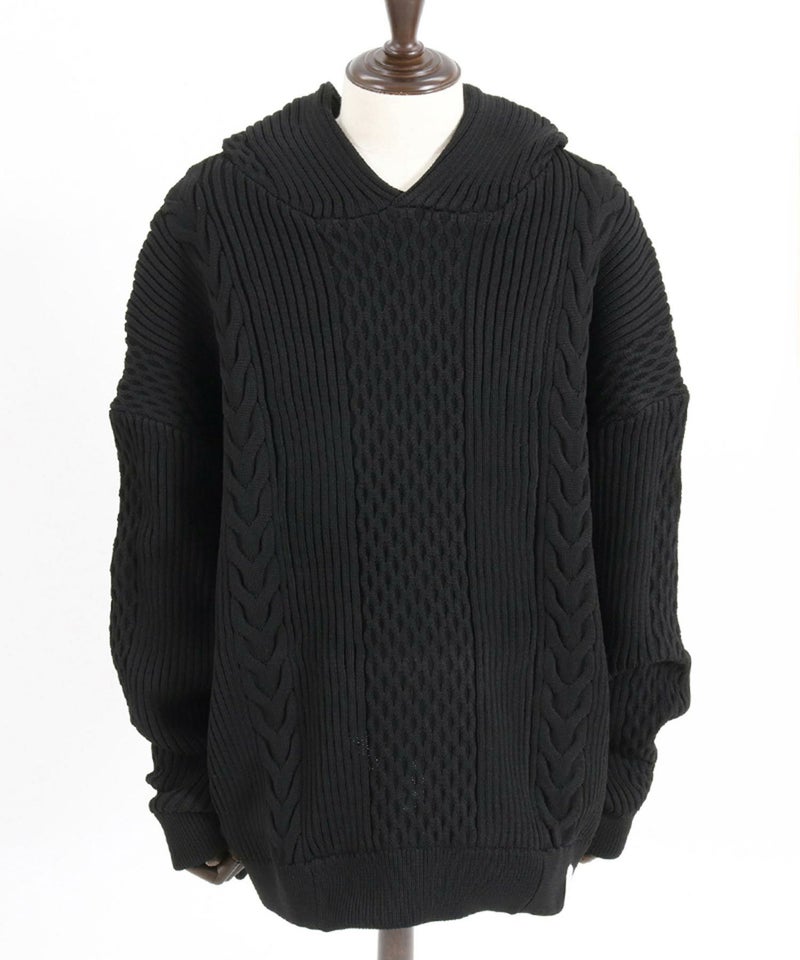 30%OFF【ANGENEHM(アンゲネーム)】Light yarn cable stitch knit 